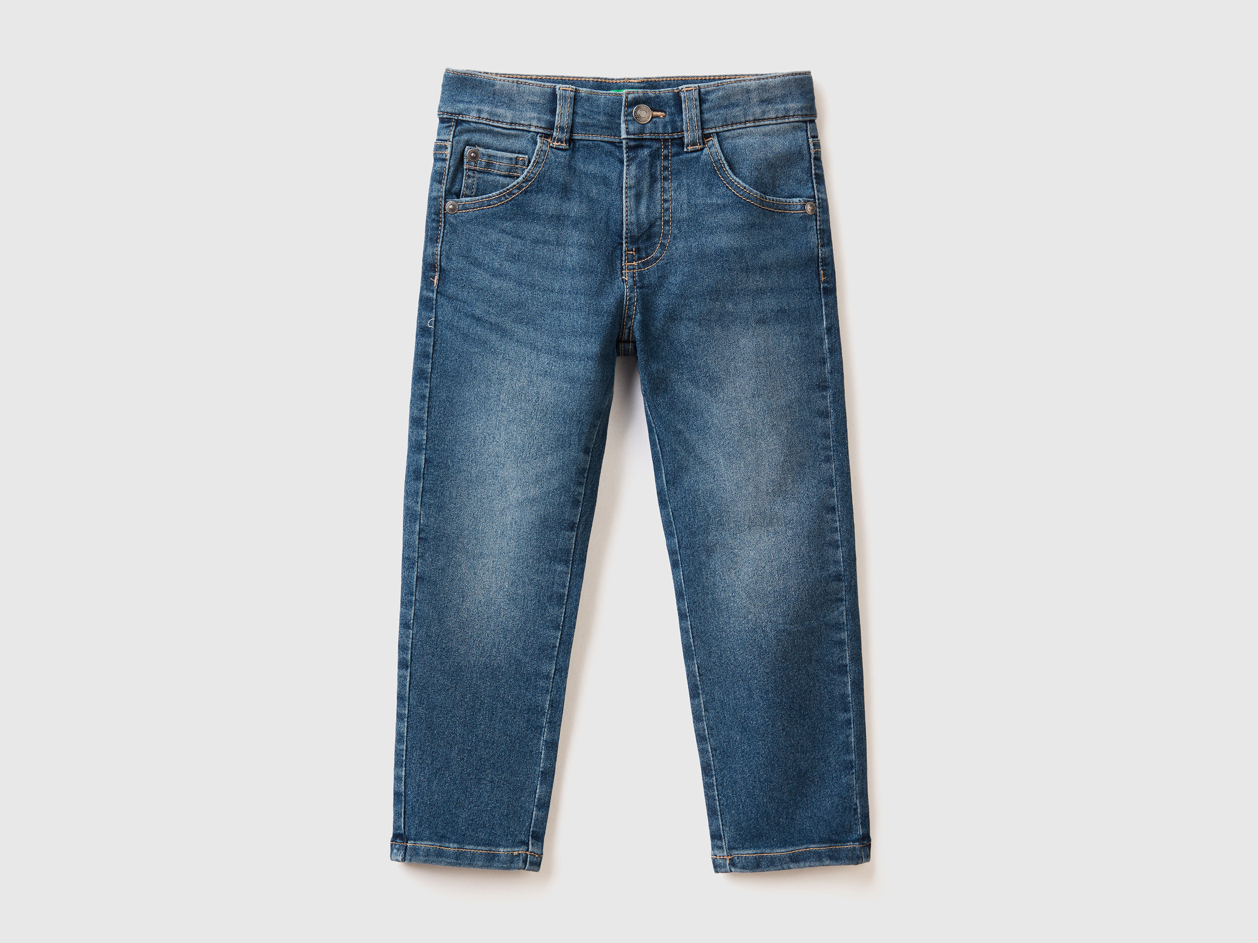 Benetton, Vintage Look Skinny Fit Jeans, size 18-24, Dark Blue, Kids
