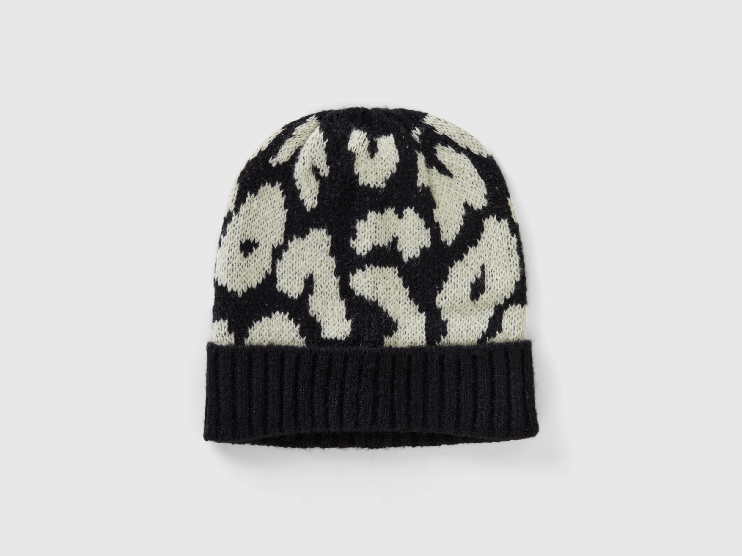Benetton, Animal Print Hat In Wool Blend, size S-L, Multi-color, Kids