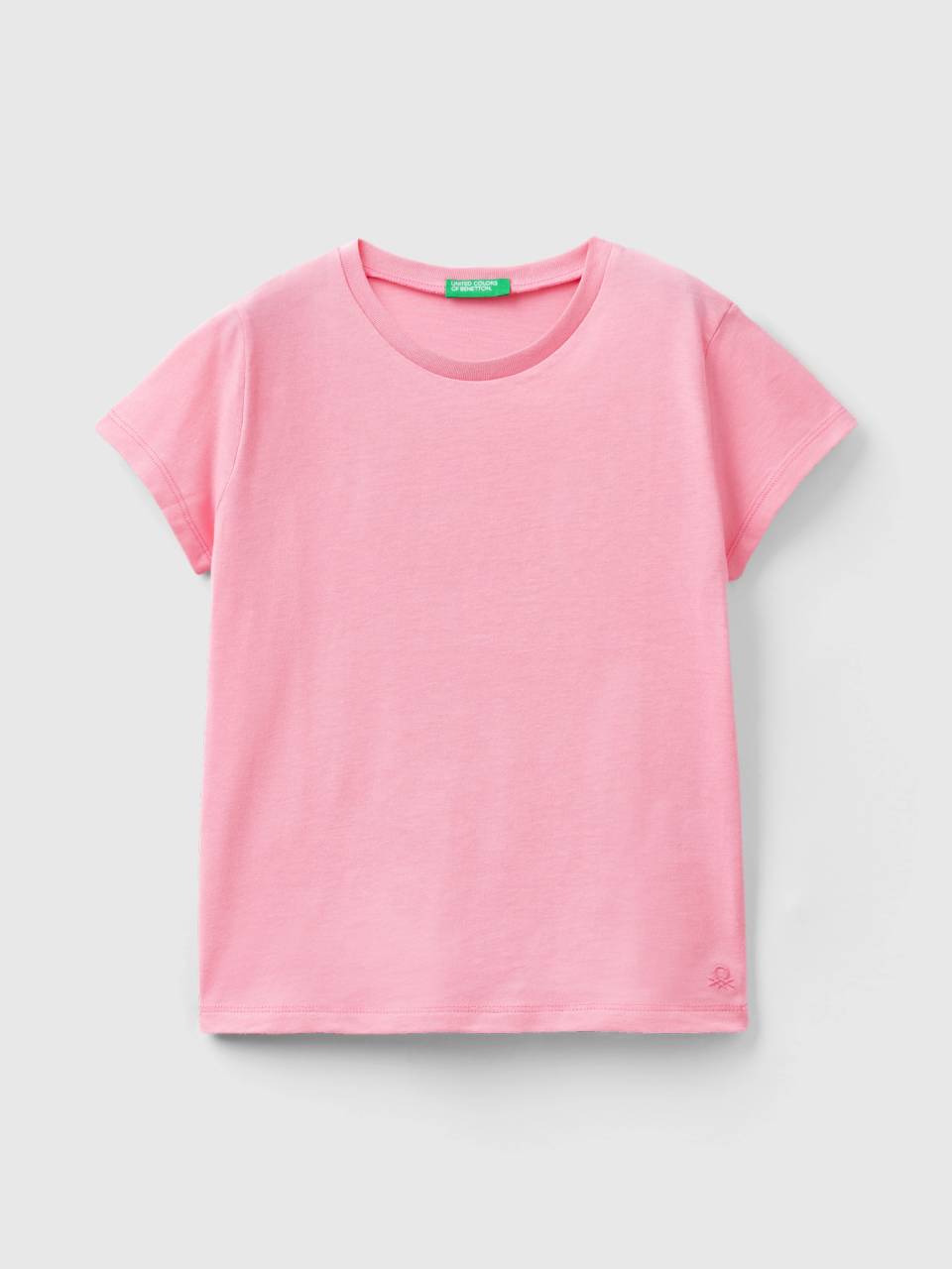 T-shirt in pure Pink cotton | Benetton - organic