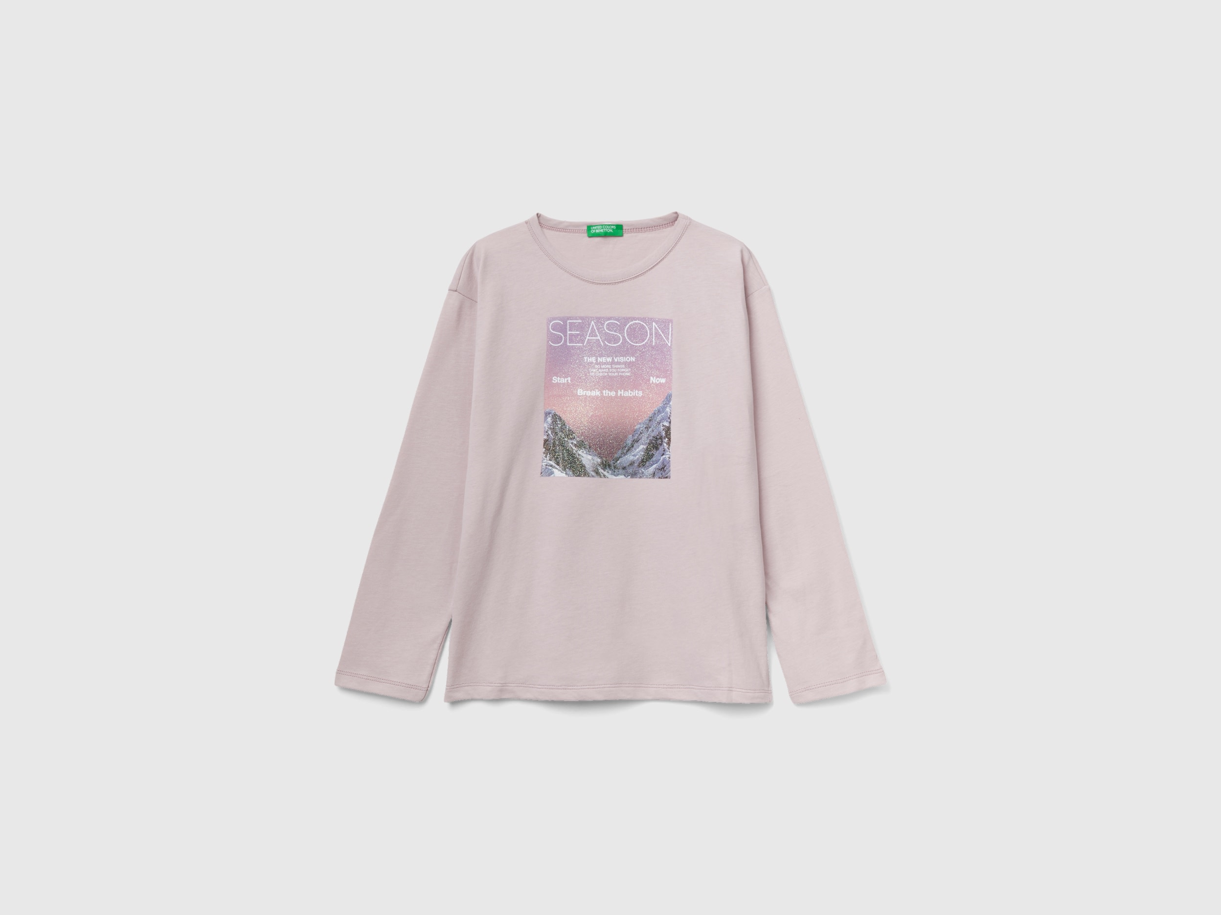 Benetton, T-shirt With Photographic Print, size S, Pink, Kids