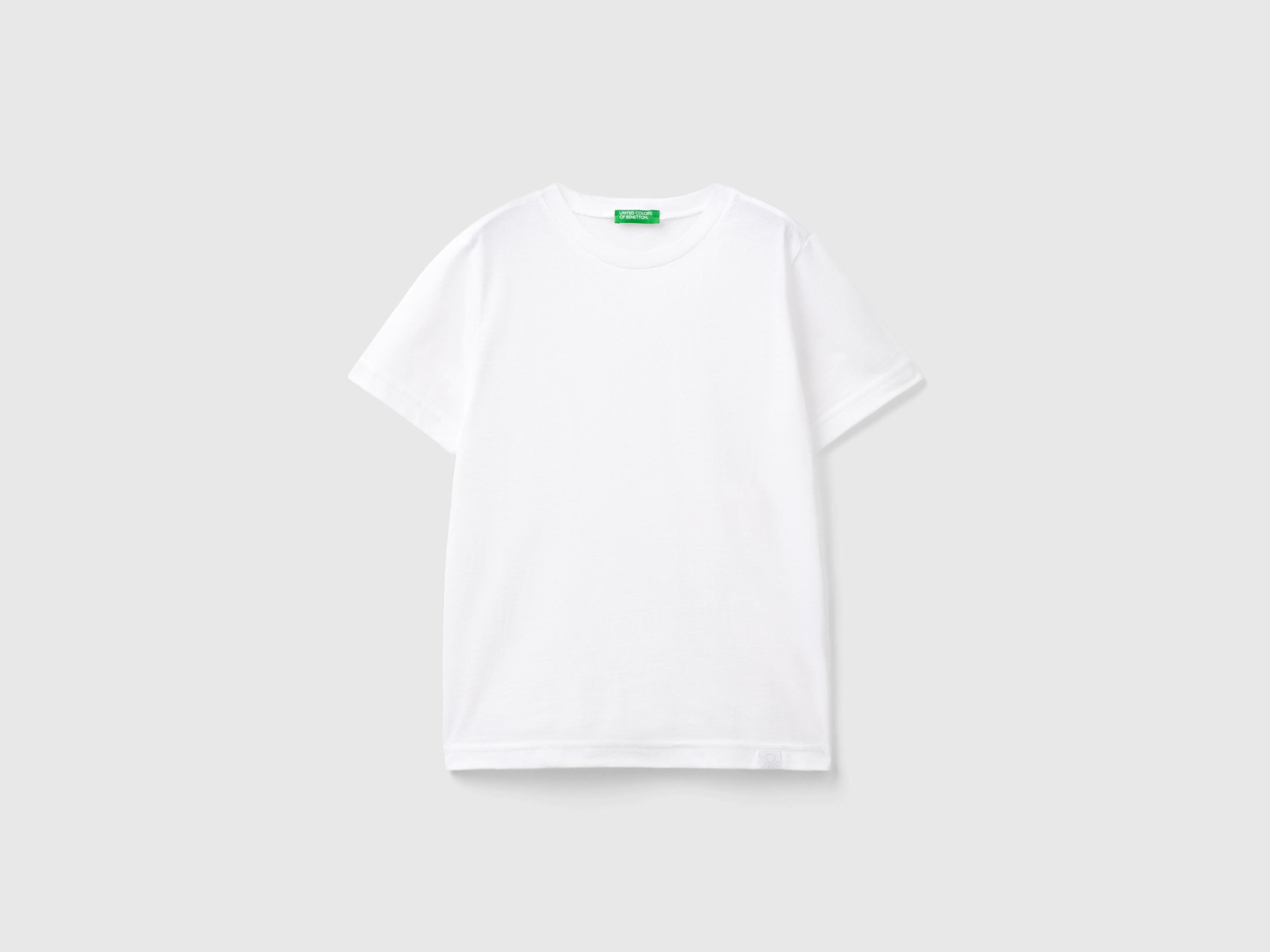 Image of Benetton, Organic Cotton T-shirt, size XL, White, Kids