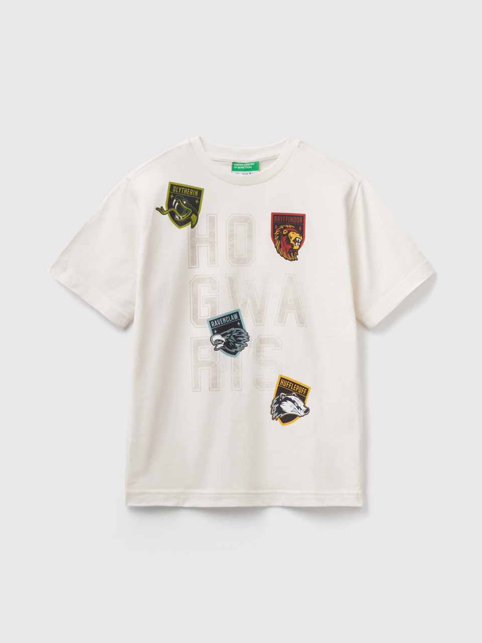 Benetton, T-shirt Harry Potter À Manches Courtes, Blanc, Enfants
