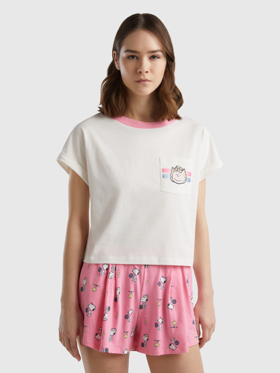 Benetton, Lucy ©peanuts-shirt, Cremeweiss, female
