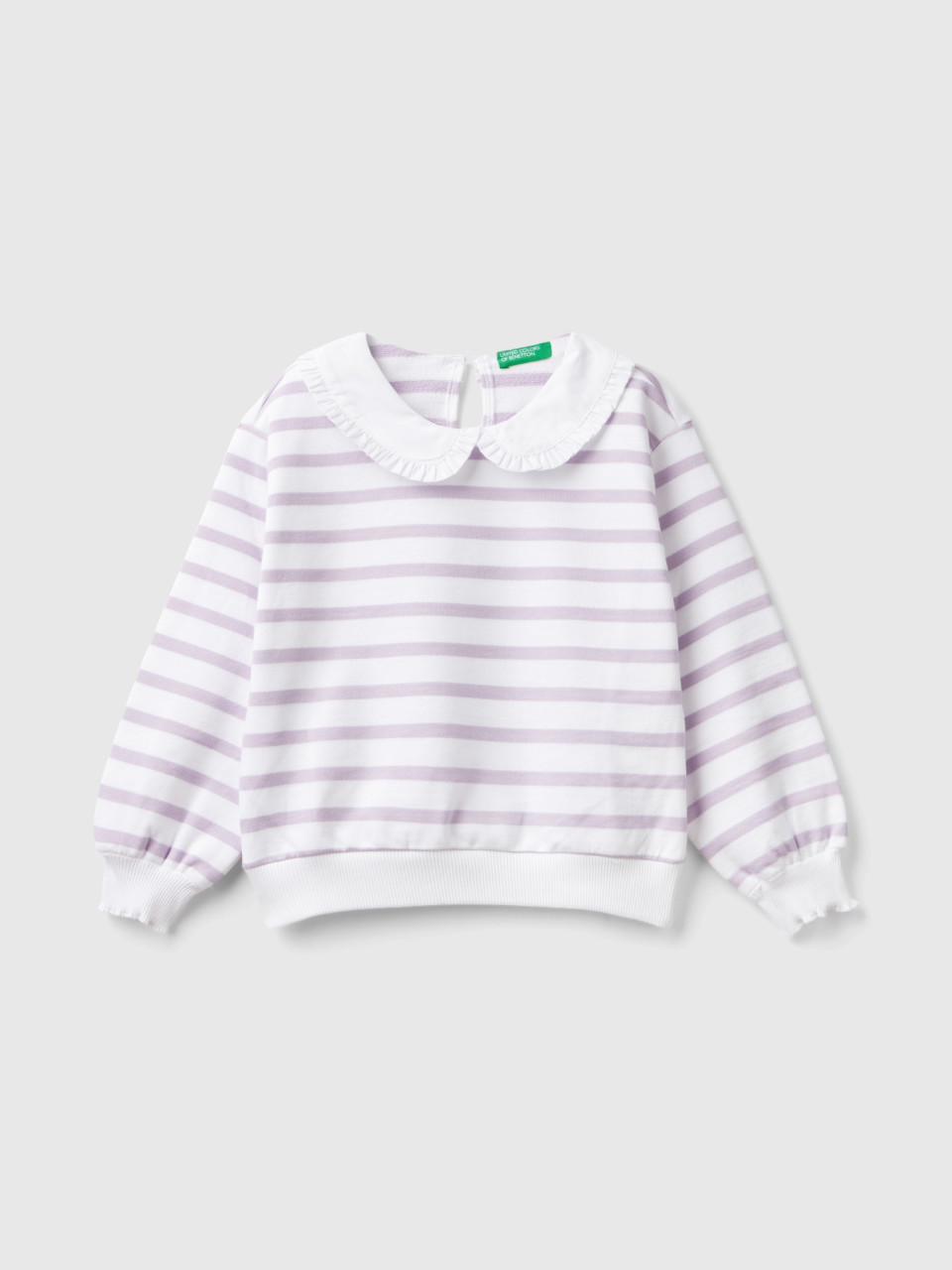 Benetton, Sweatshirt With Collar, Lilac, Kids