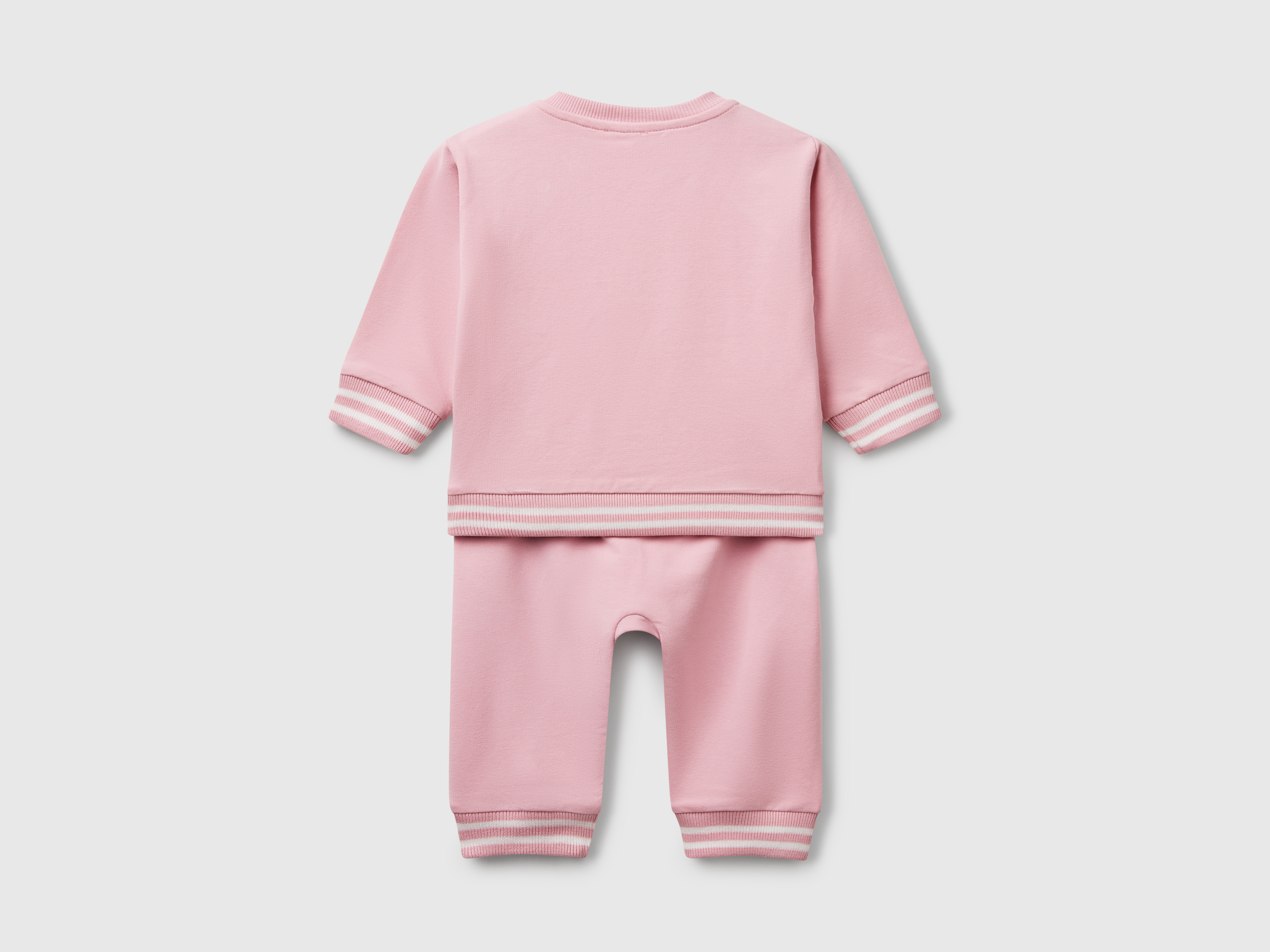 Benetton, Συνολάκι Από Ελαφρύ Φούτερ, size 9-12, Ροζ, Παιδικά φωτογραφία