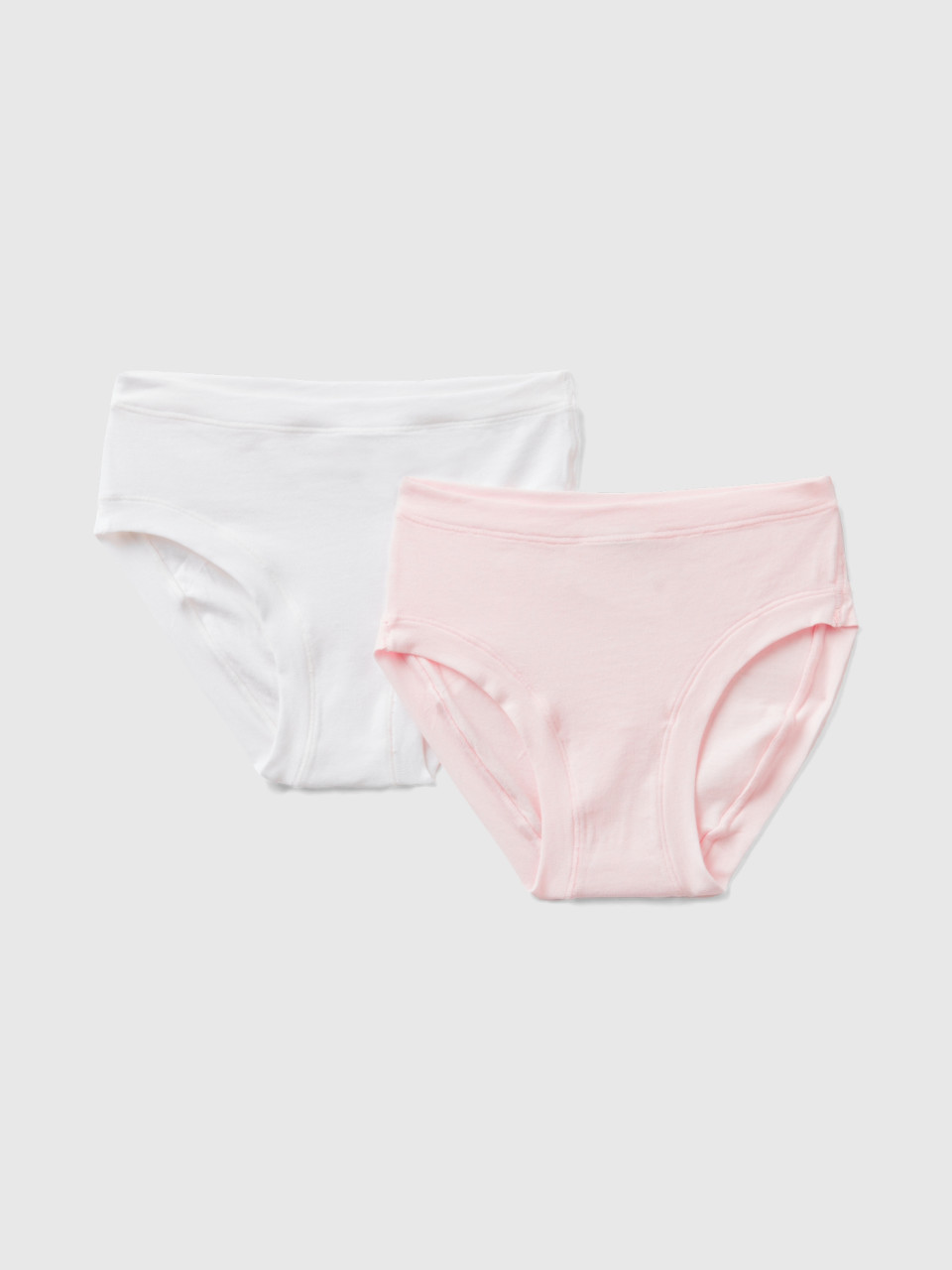 Benetton, Two Underwear In Stretch Organic Cotton, Multi-color, Kids