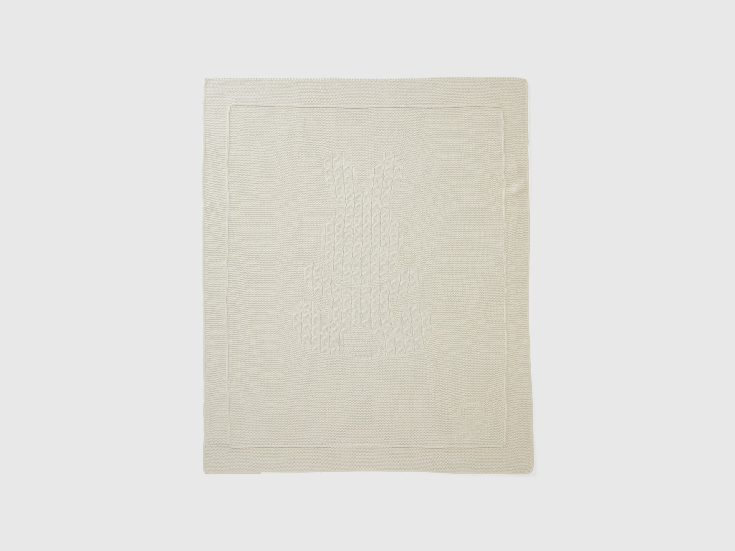 Benetton, Copertina Con Coniglietto, Bianco, Bambini