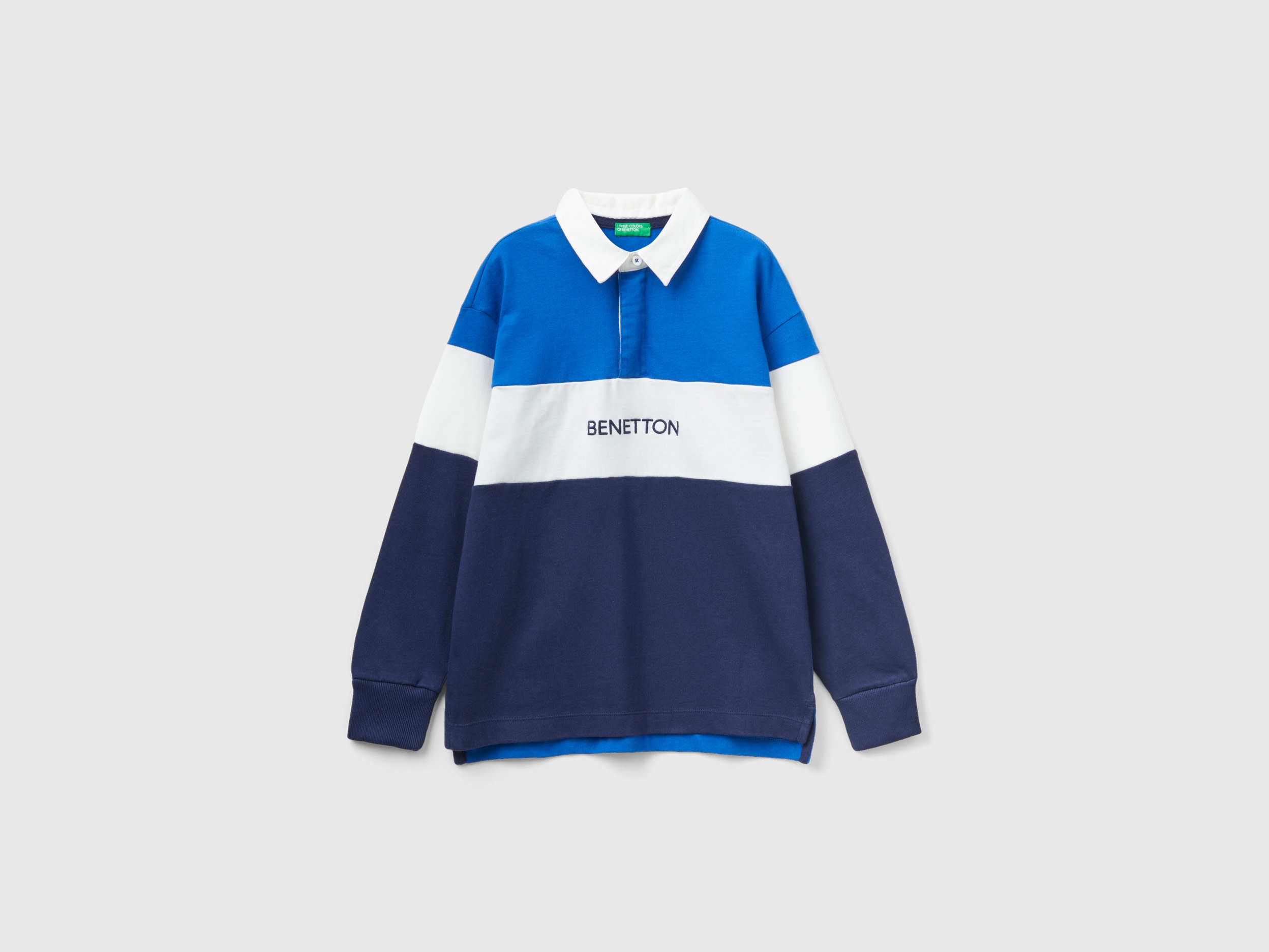 Benetton, Blue Regular Fit Polo, size 3XL, Blue, Kids