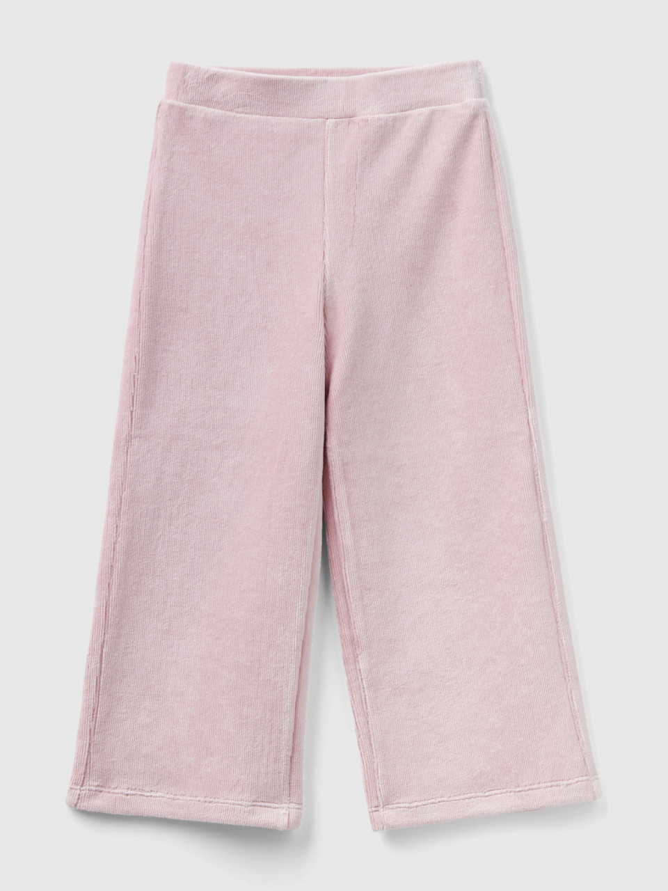 Benetton, Wide Chenille Trousers, Pink, Kids