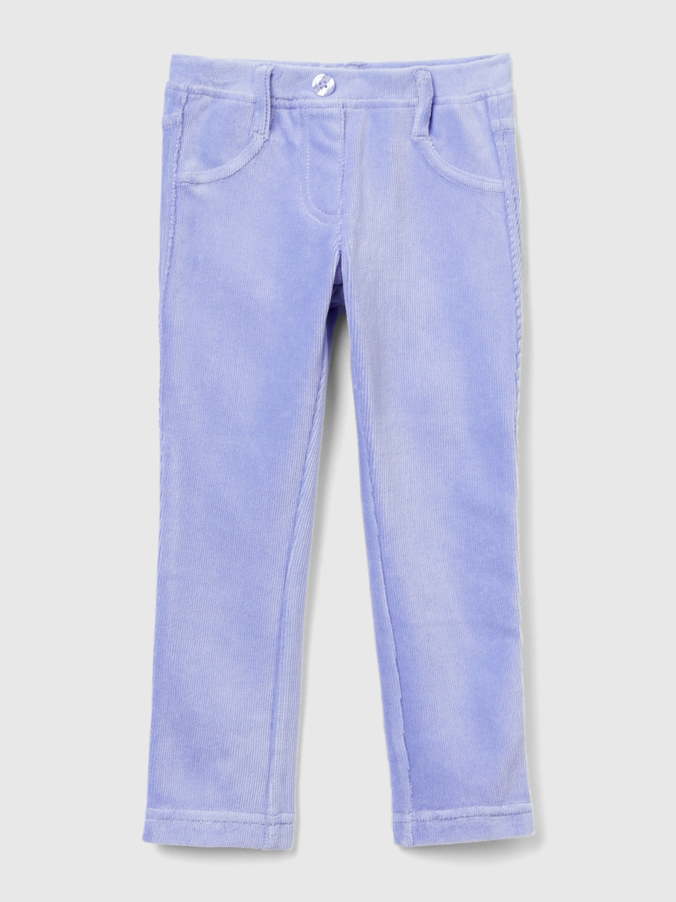 Benetton, Ribbed Chenille Trousers, Lilac, Kids