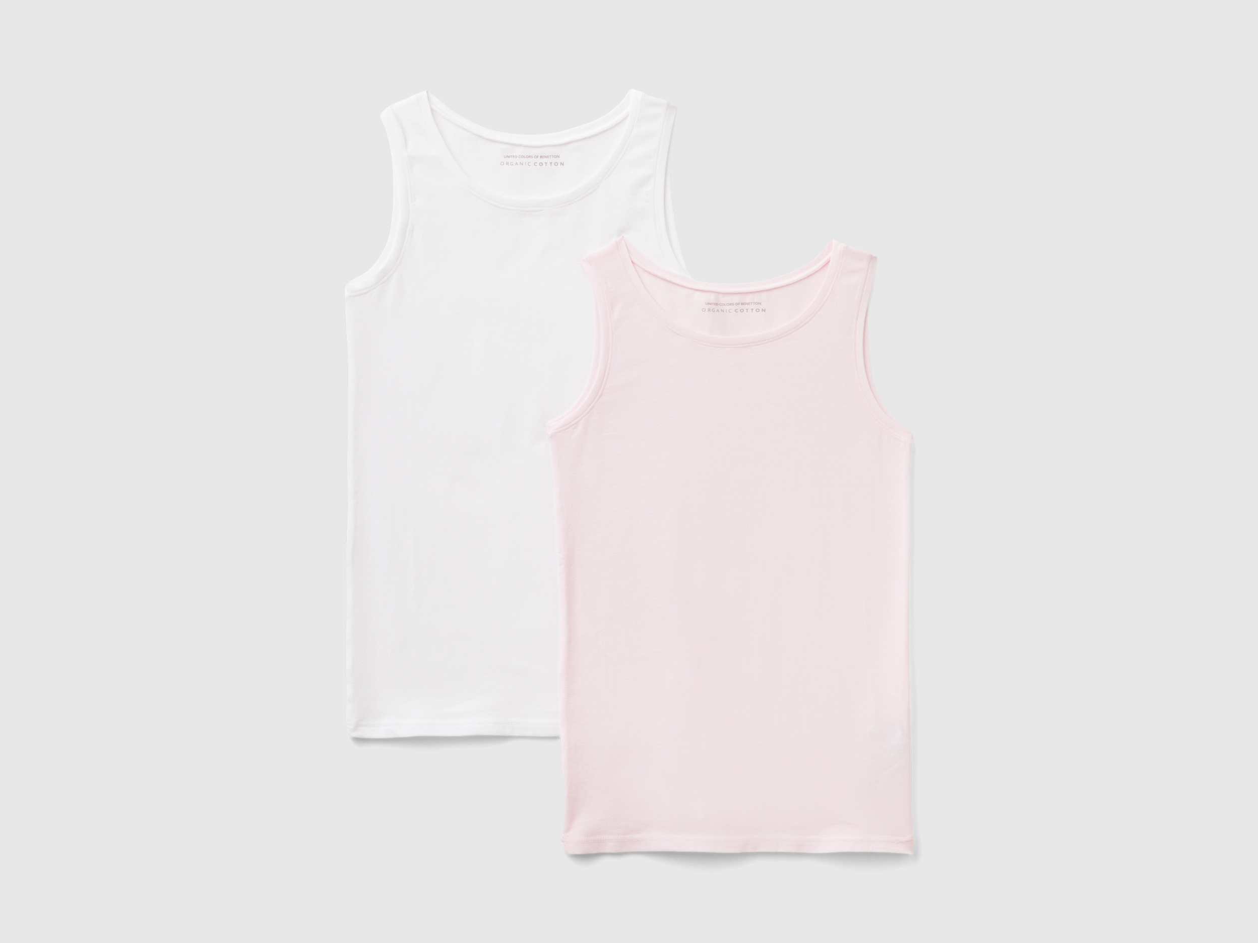 United Colors of Benetton Benetton, Δύο Φανέλες Από Οργανικό Βαμβακερό Σούπερ Στρετς, size L-XL, Πολύχρωμο, Παιδικά