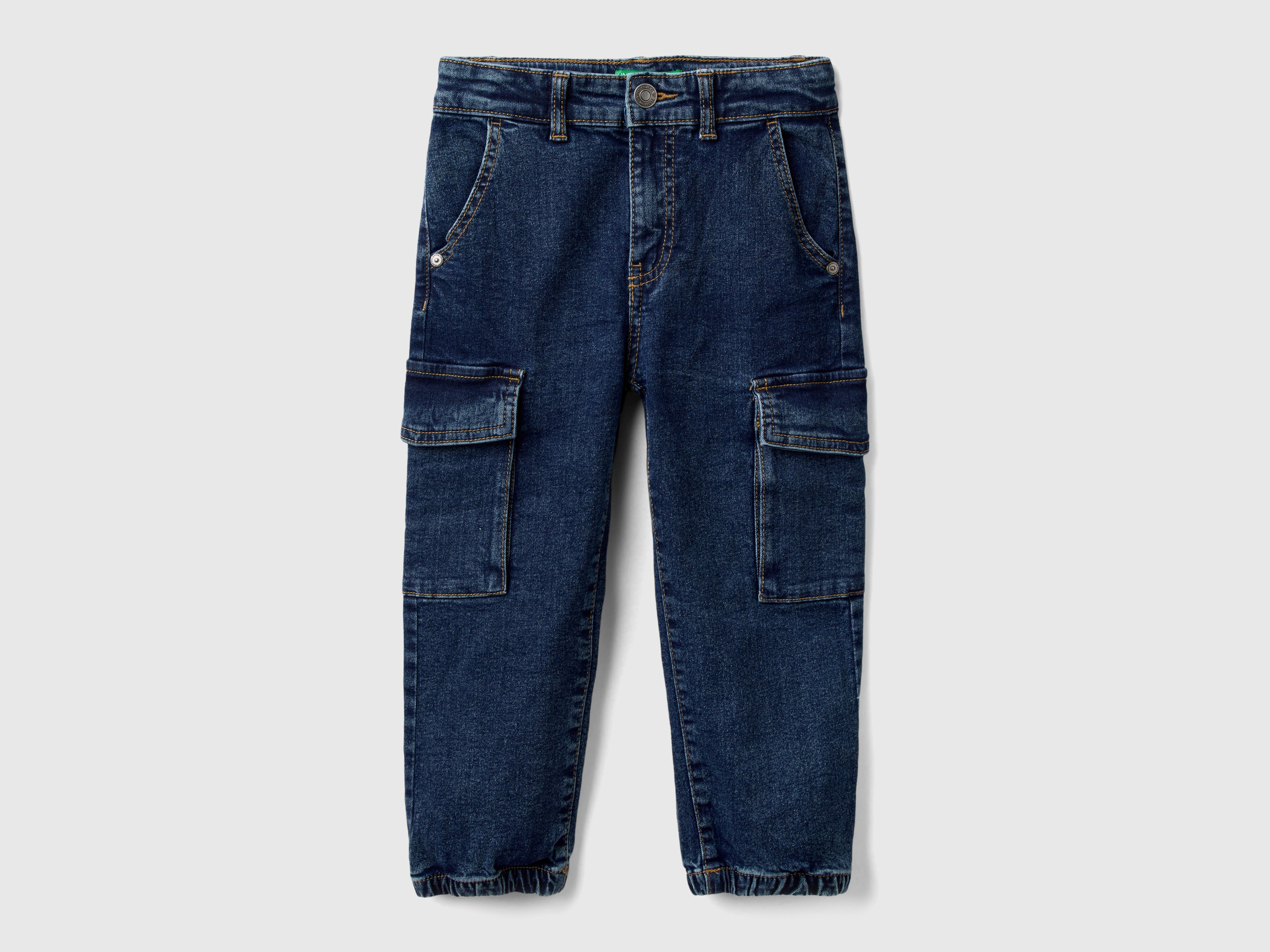 Benetton, Jeans Cargo In Denim 