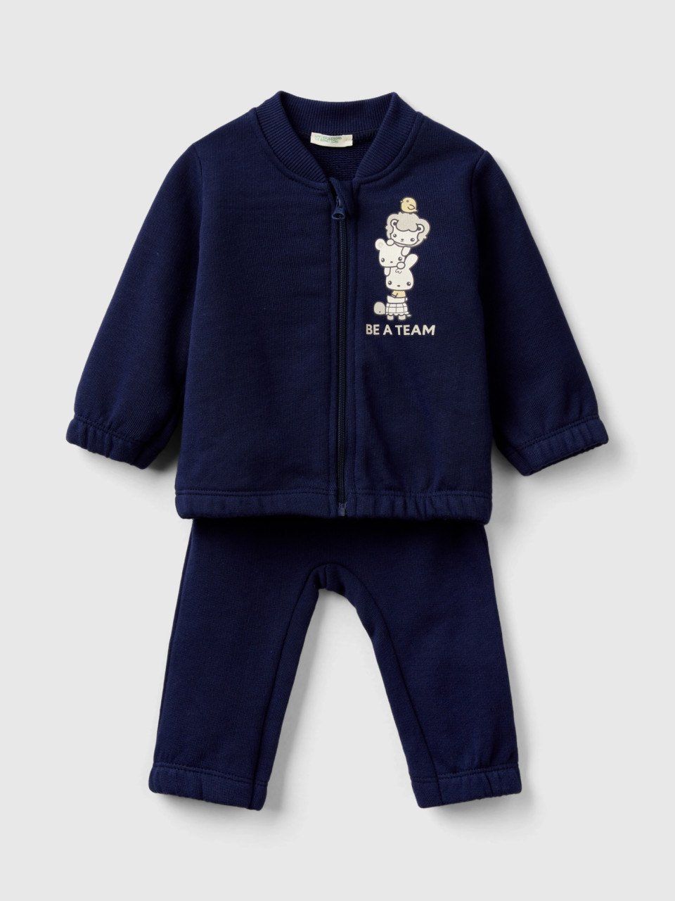 Benetton, Organic Cotton Sweat Outfit, Dark Blue, Kids