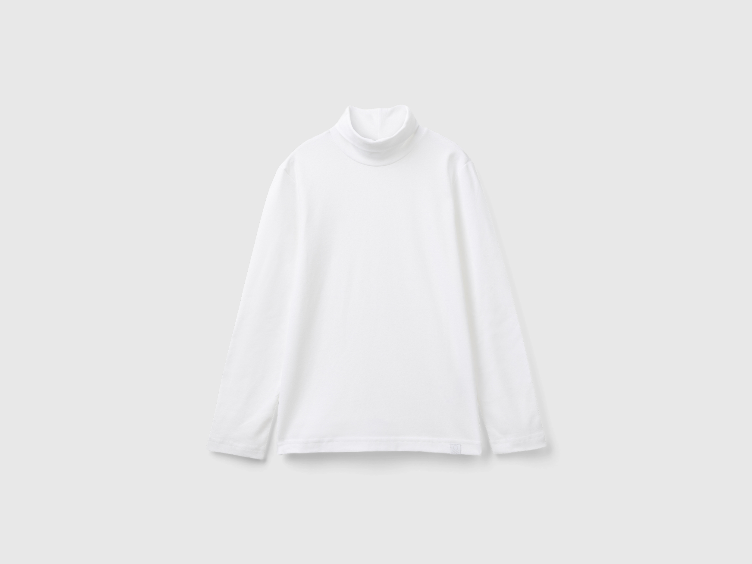 Long sleeve turtleneck t shirt White Benetton