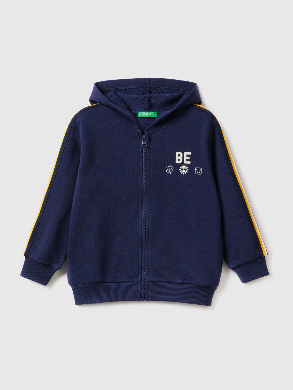 Benetton, Sweatshirt With be Print, Dark Blue, Kids