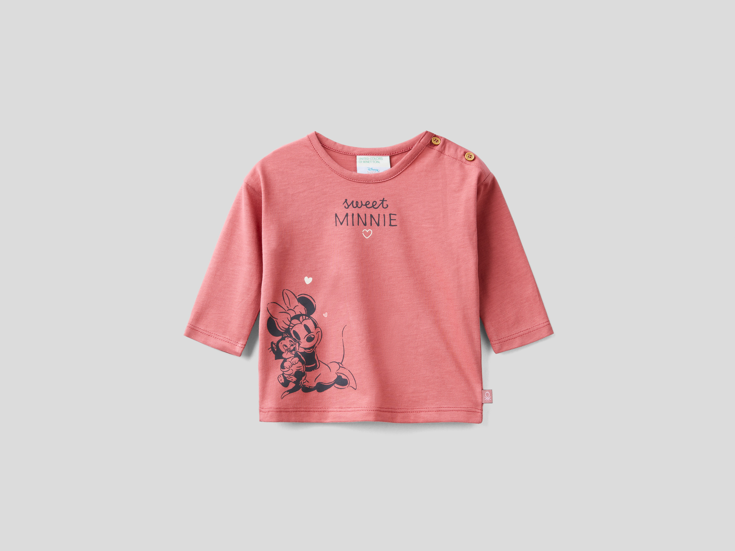 Benetton, T-shirt Mickey Et Ses Amis En Coton Chaud, taille , Fraise, Enfants