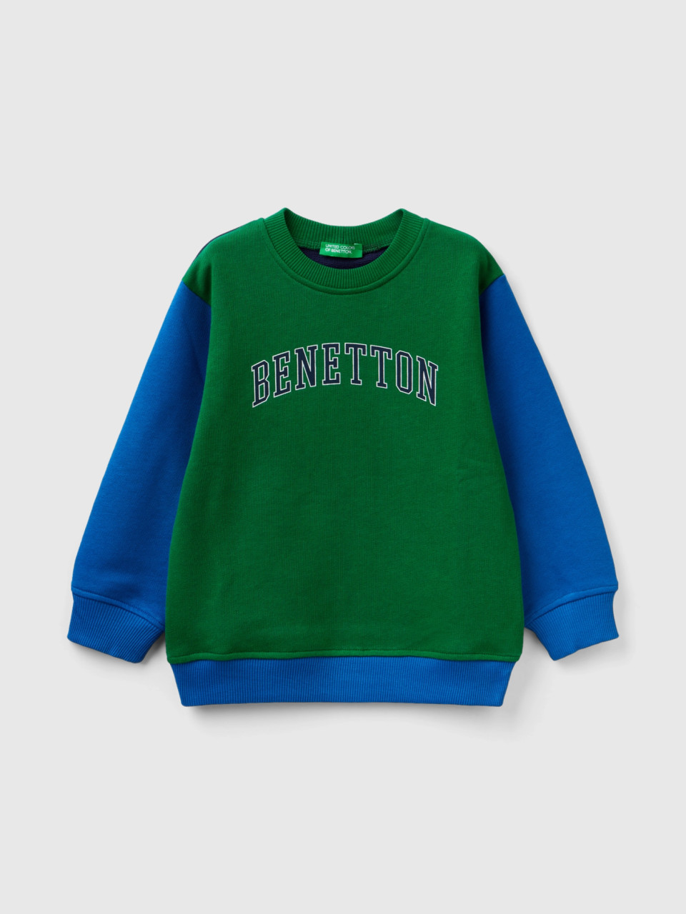 Benetton, Sweatshirt In 100% Bio-baumwolle, Bunt, male