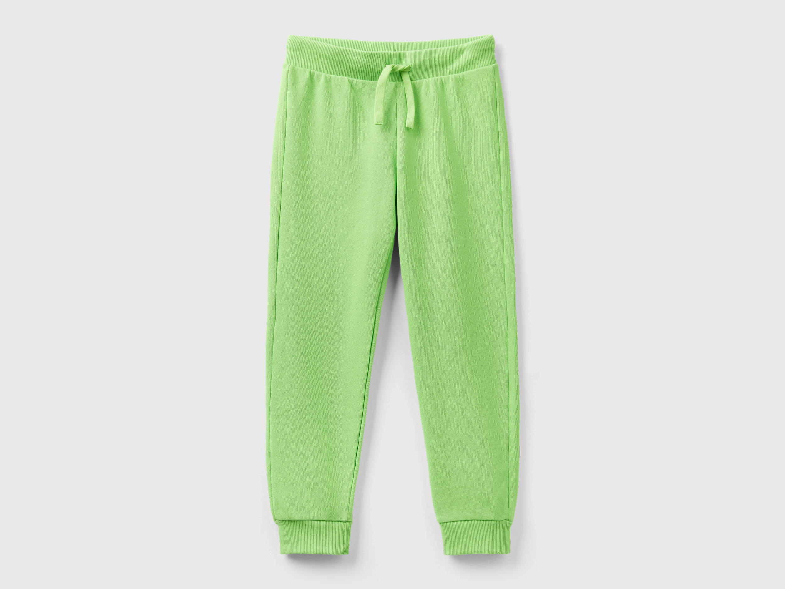 Benetton, Sporty Trousers With Drawstring, size 3XL, Light Green, Kids