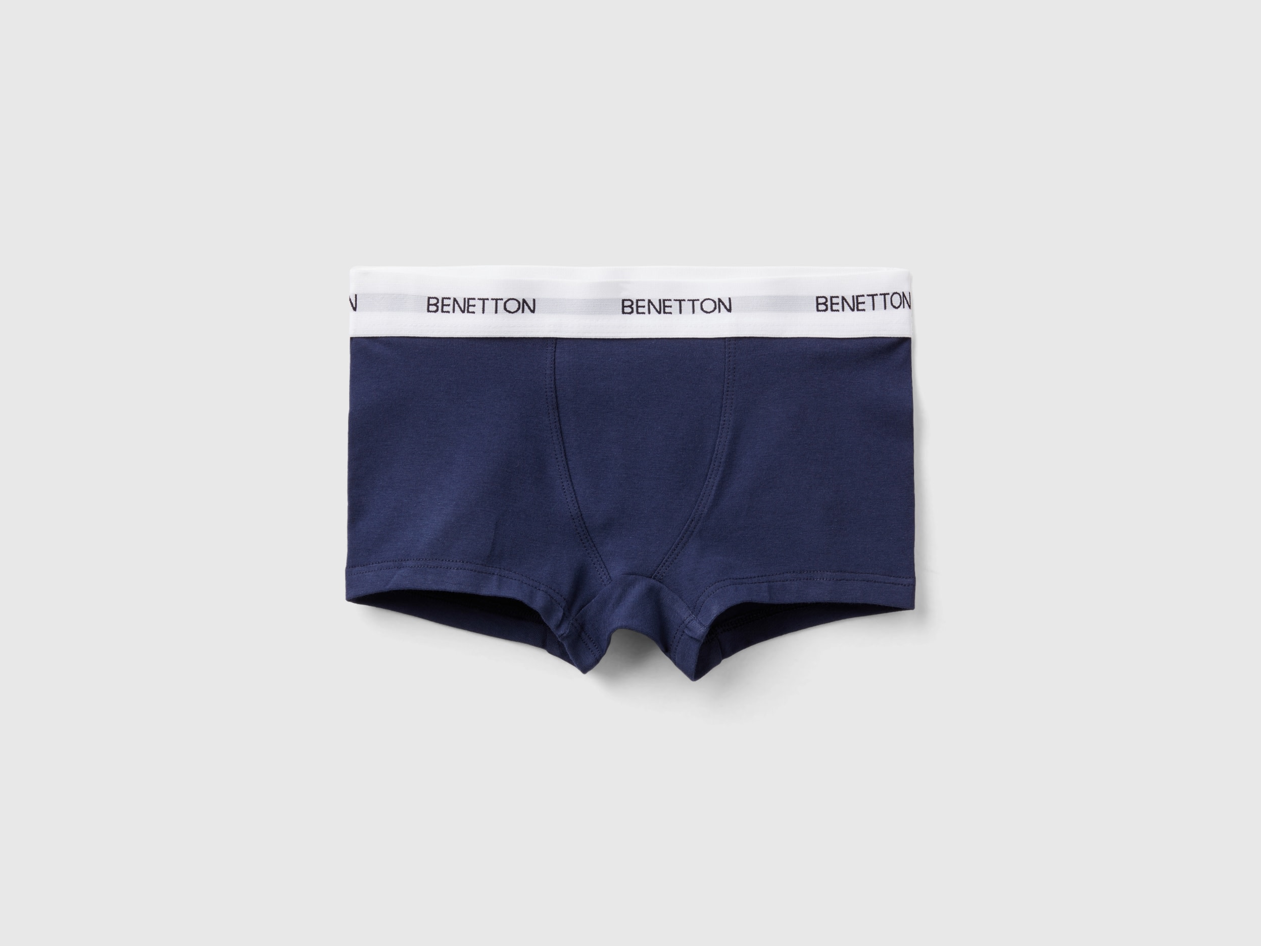 Benetton, Boxers In Stretch Organic Cotton, size XXS, Dark Blue, Kids