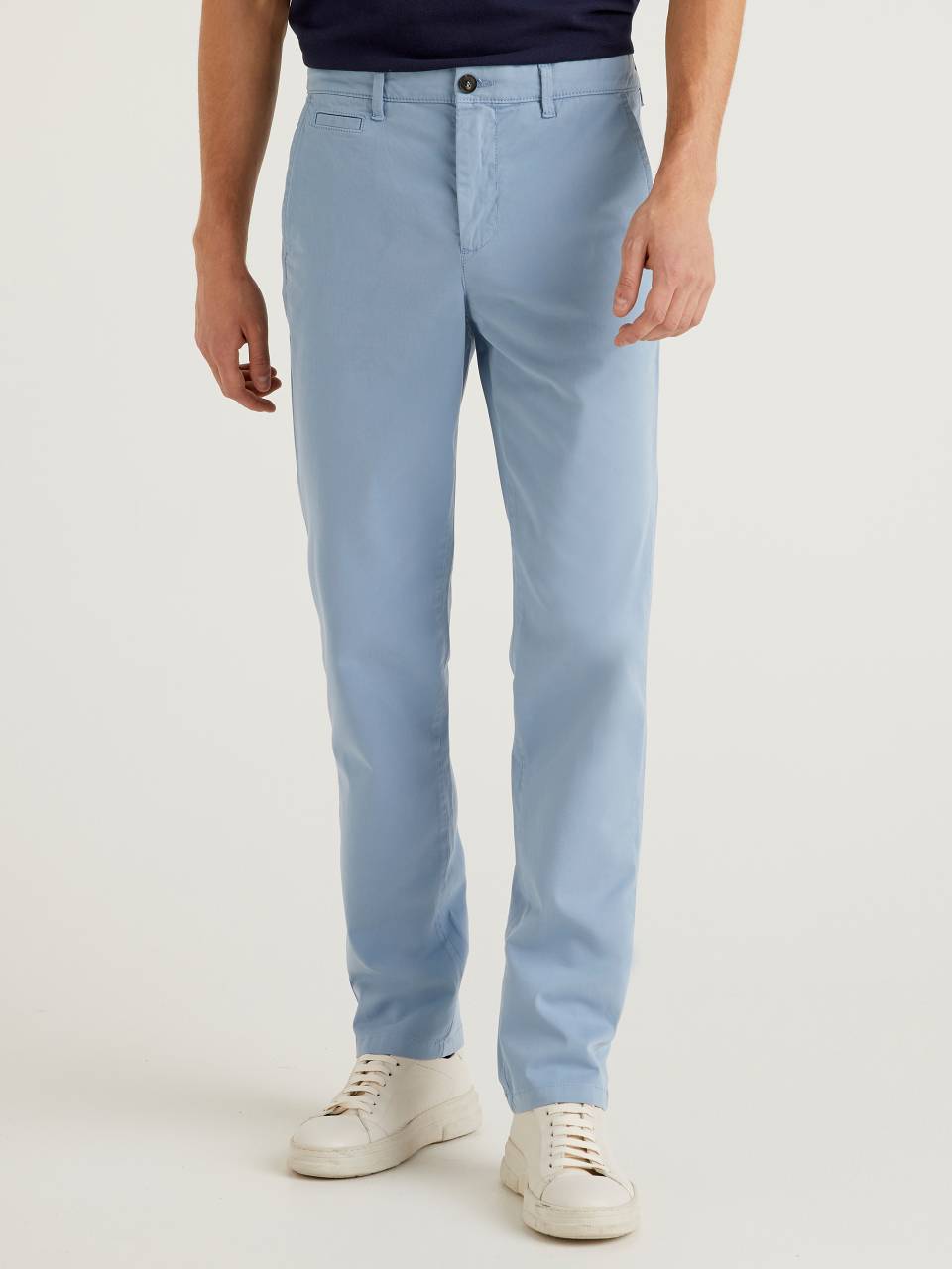 Benetton Air Force blue slim fit chinos. 1