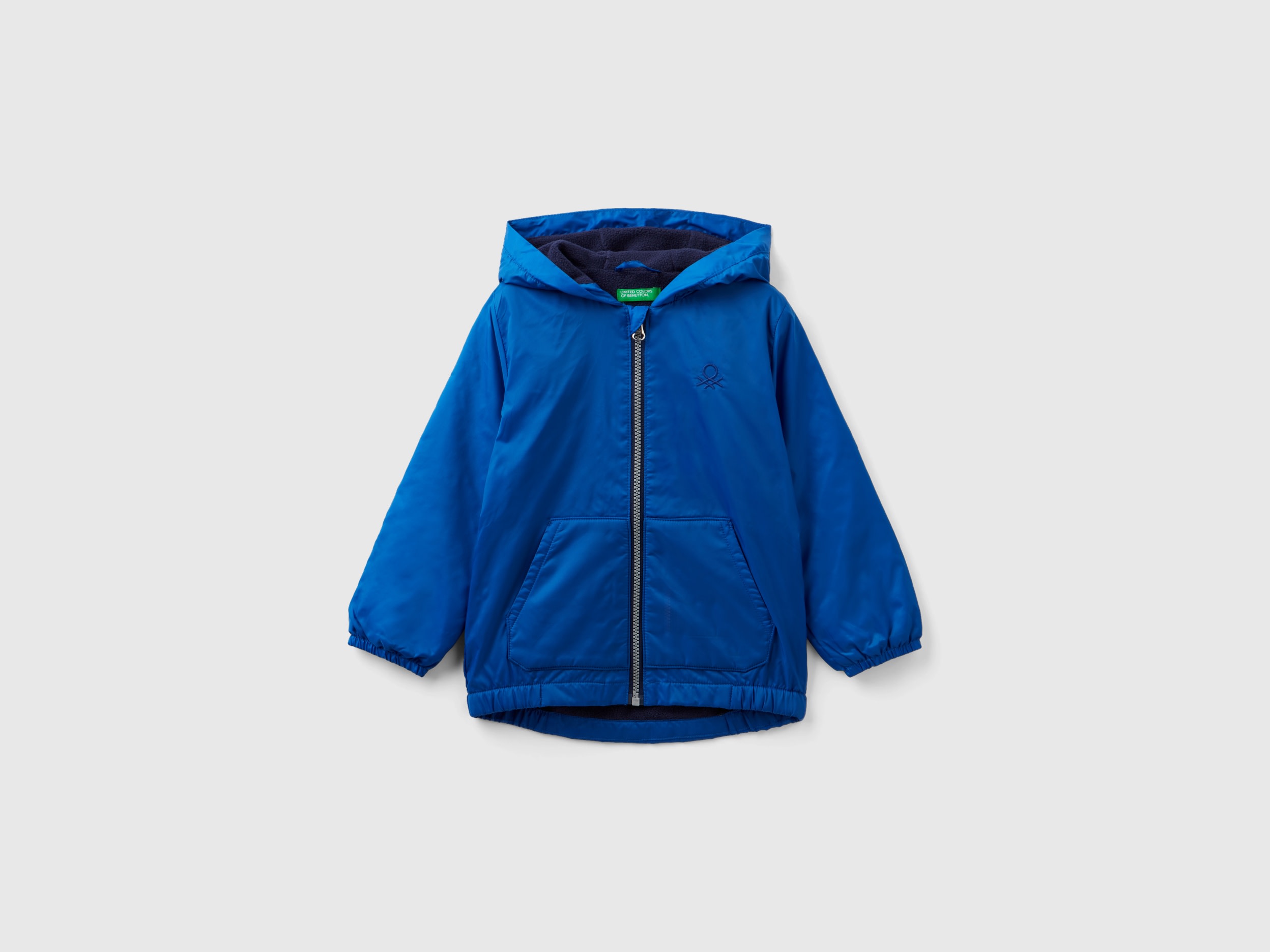 Benetton, Jacket With Oversized Hood, size 12-18, Bright Blue, Kids