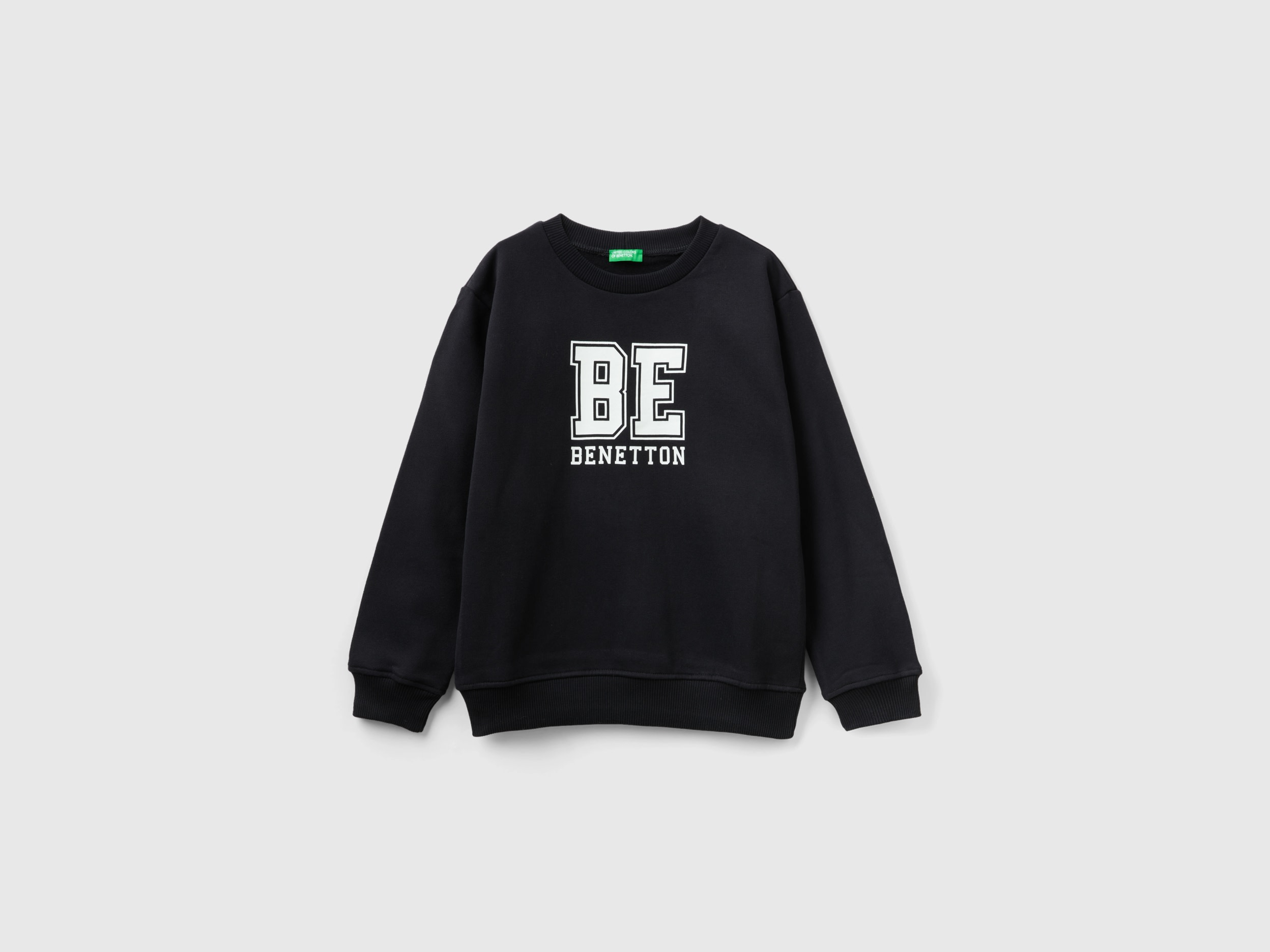 Benetton, Warm Sweatshirt With Logo, size XL, Black, Kids