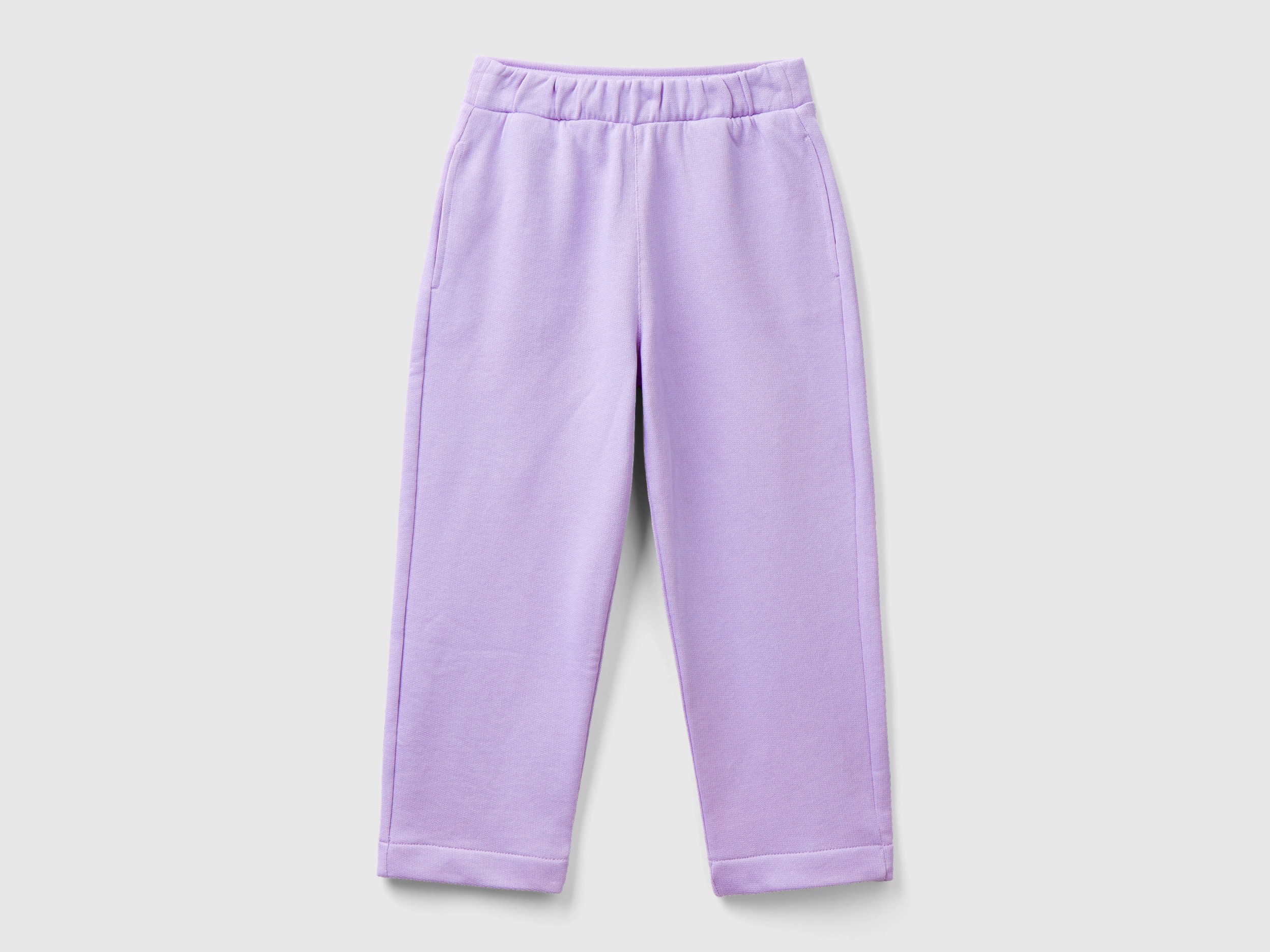 Benetton, High-waisted Sweatpants, size L, Lilac, Kids