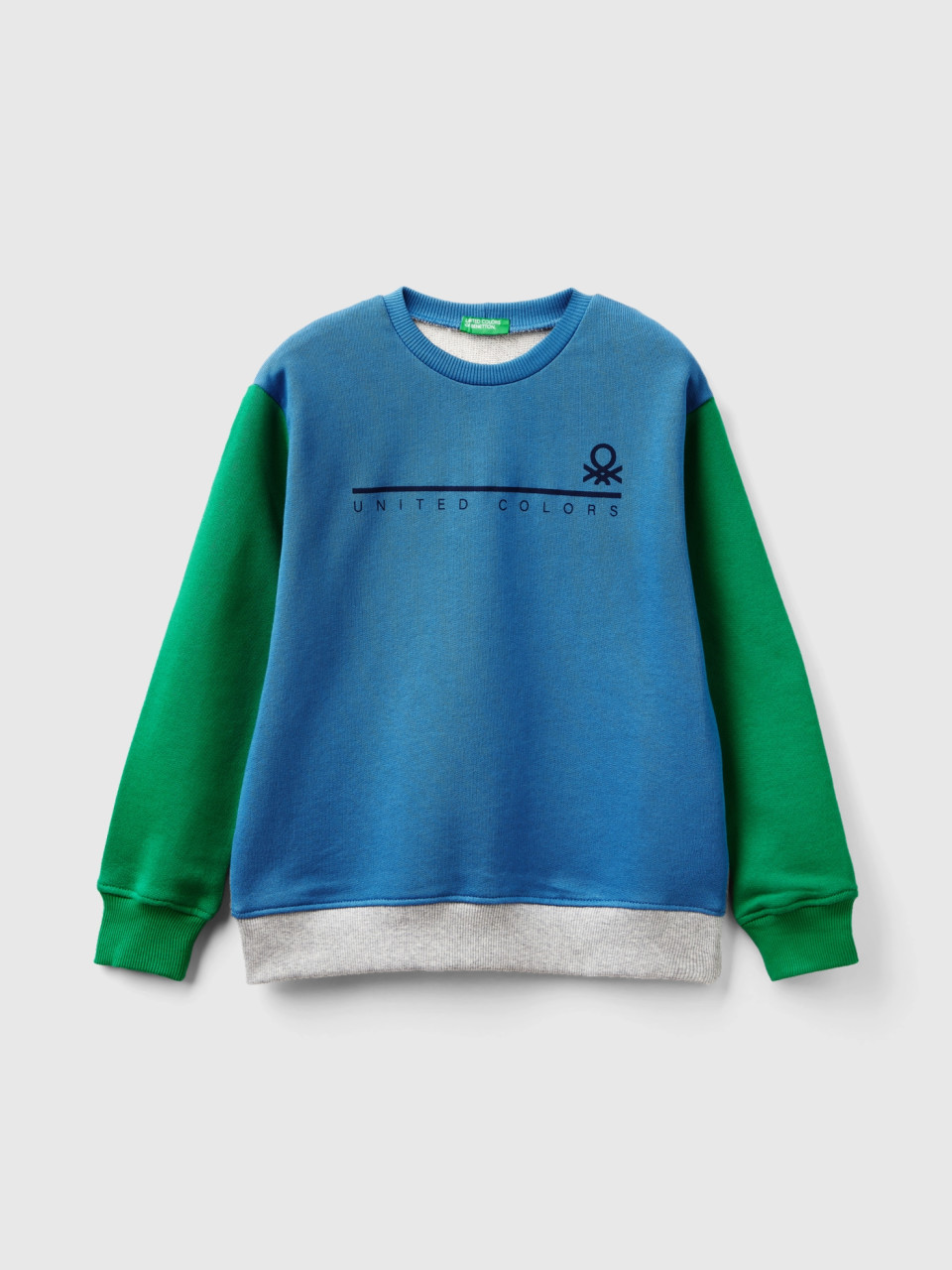 Benetton, Sweater Mit Logo-print, Bunt, male