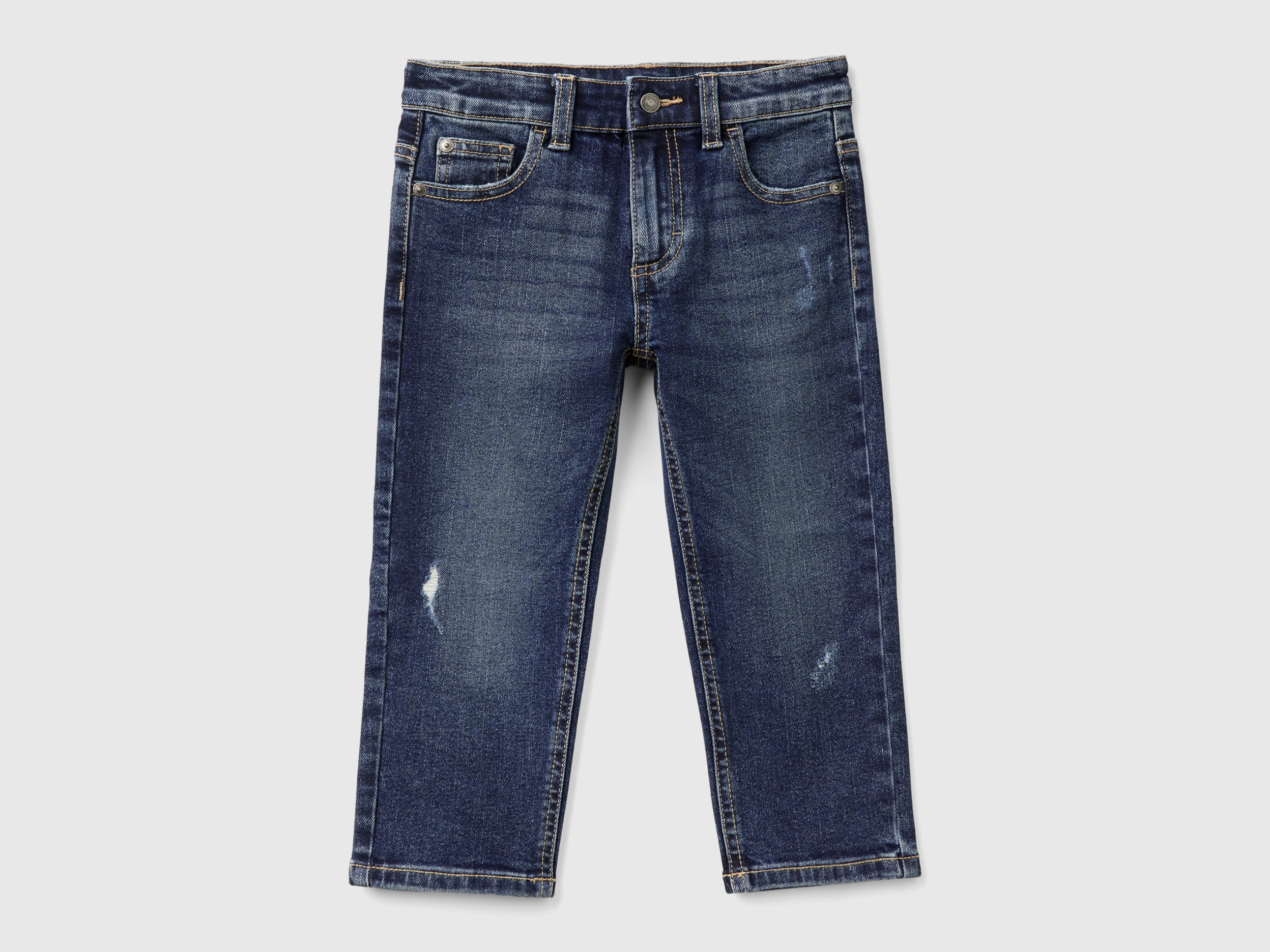 Benetton, Jeans Loose Fit, Blu, Bambini