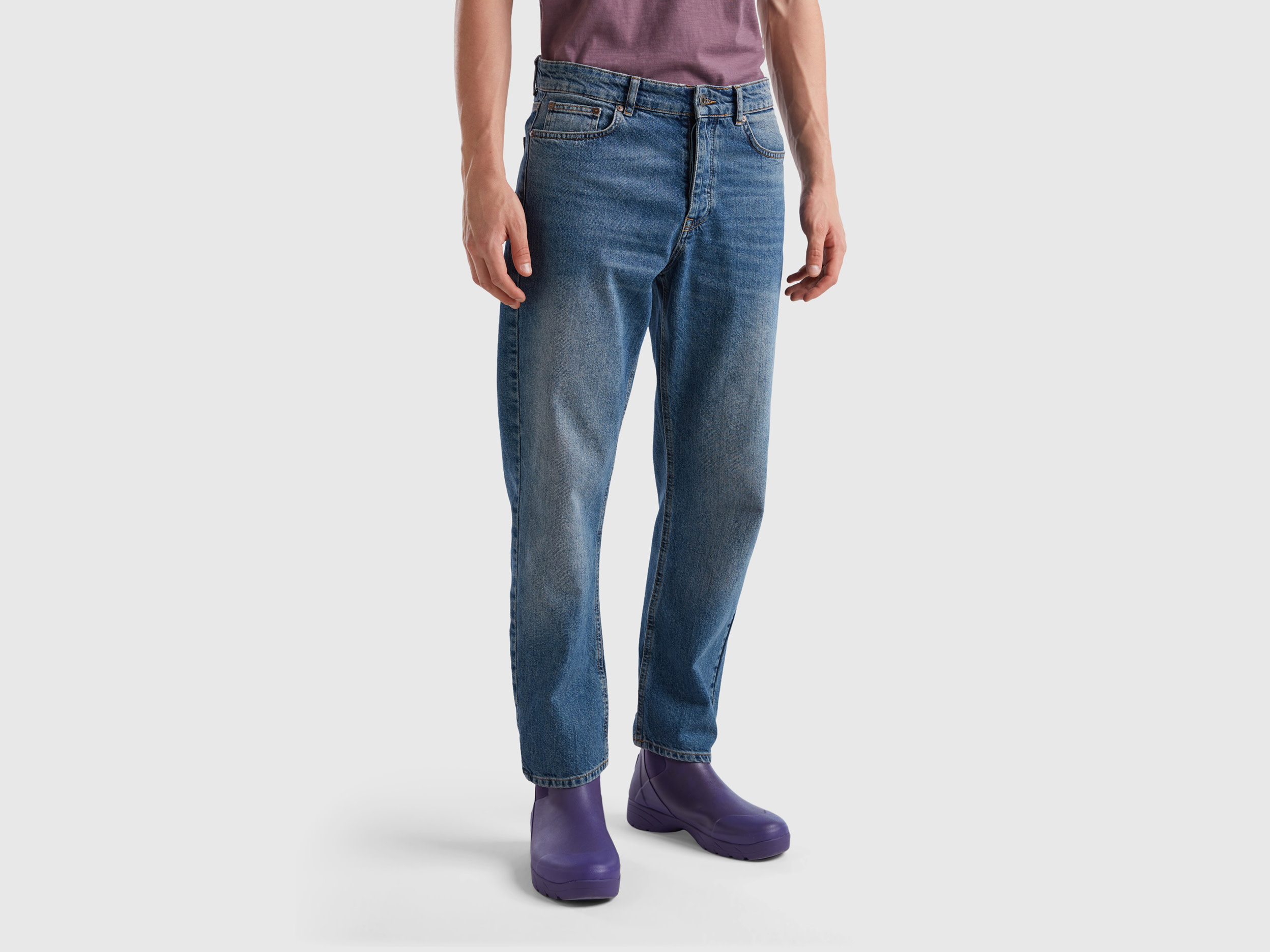Benetton, Carrot Fit Jeans, size 30, Blue, Men