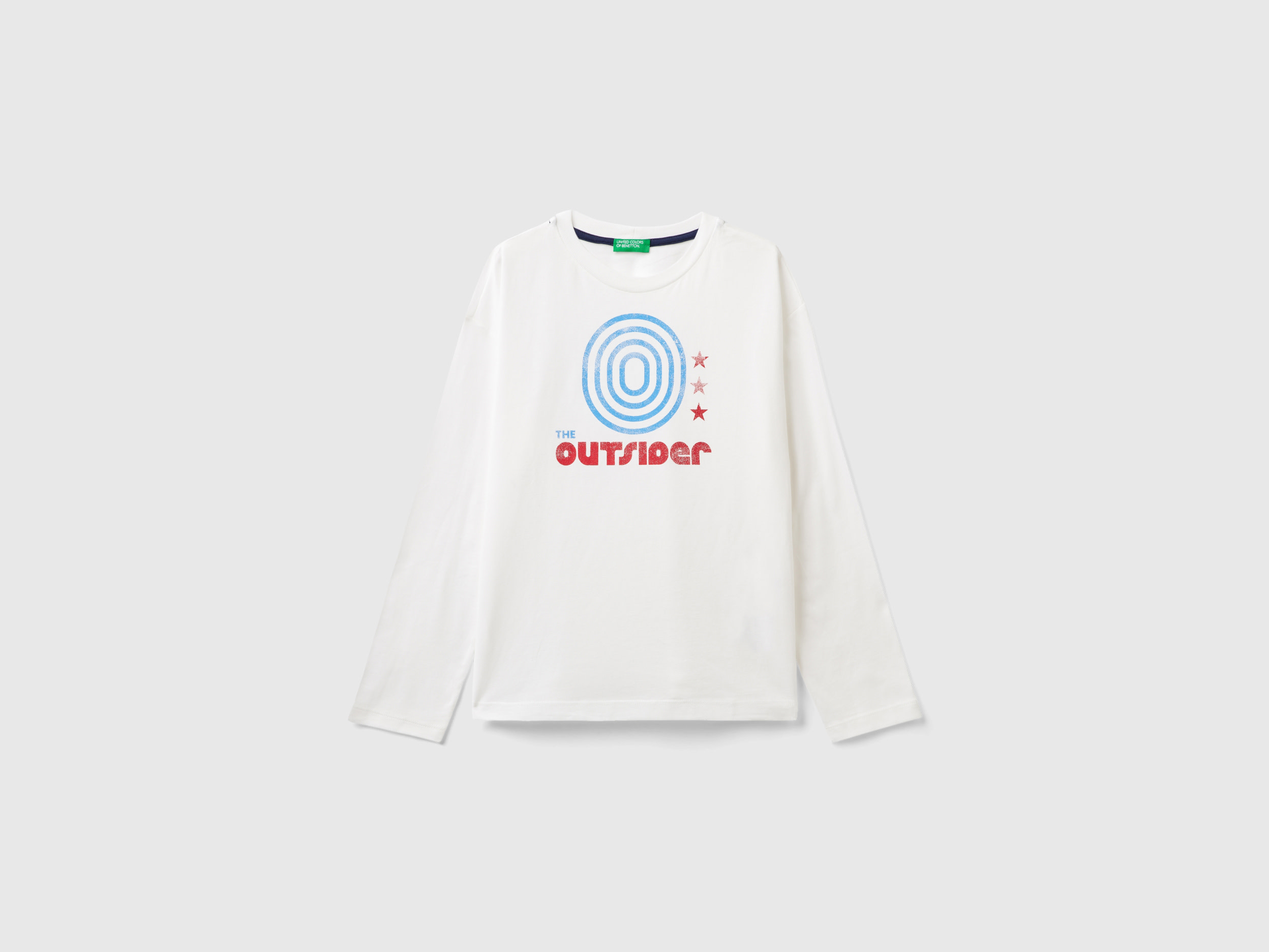 Benetton, T-shirt With Print In Warm Cotton, size 3XL, White, Kids