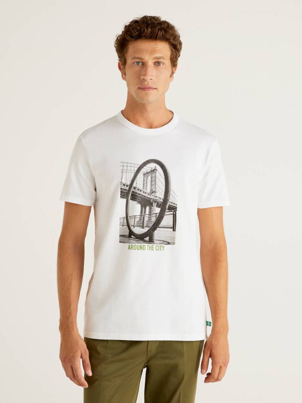 Benetton Organic cotton t-shirt with print. 1