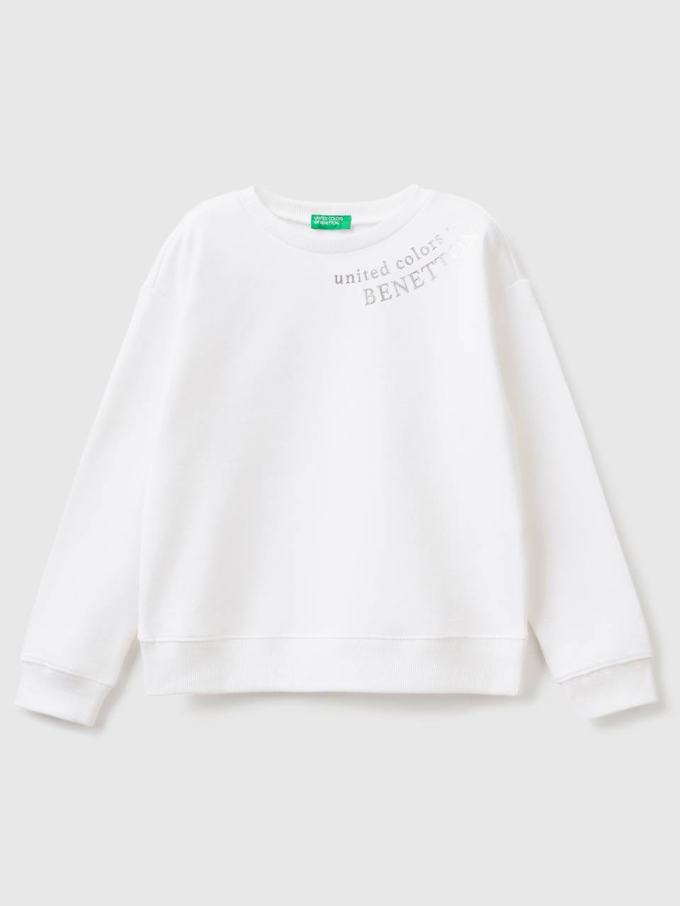 Benetton 100% cotton sweatshirt with logo. 1