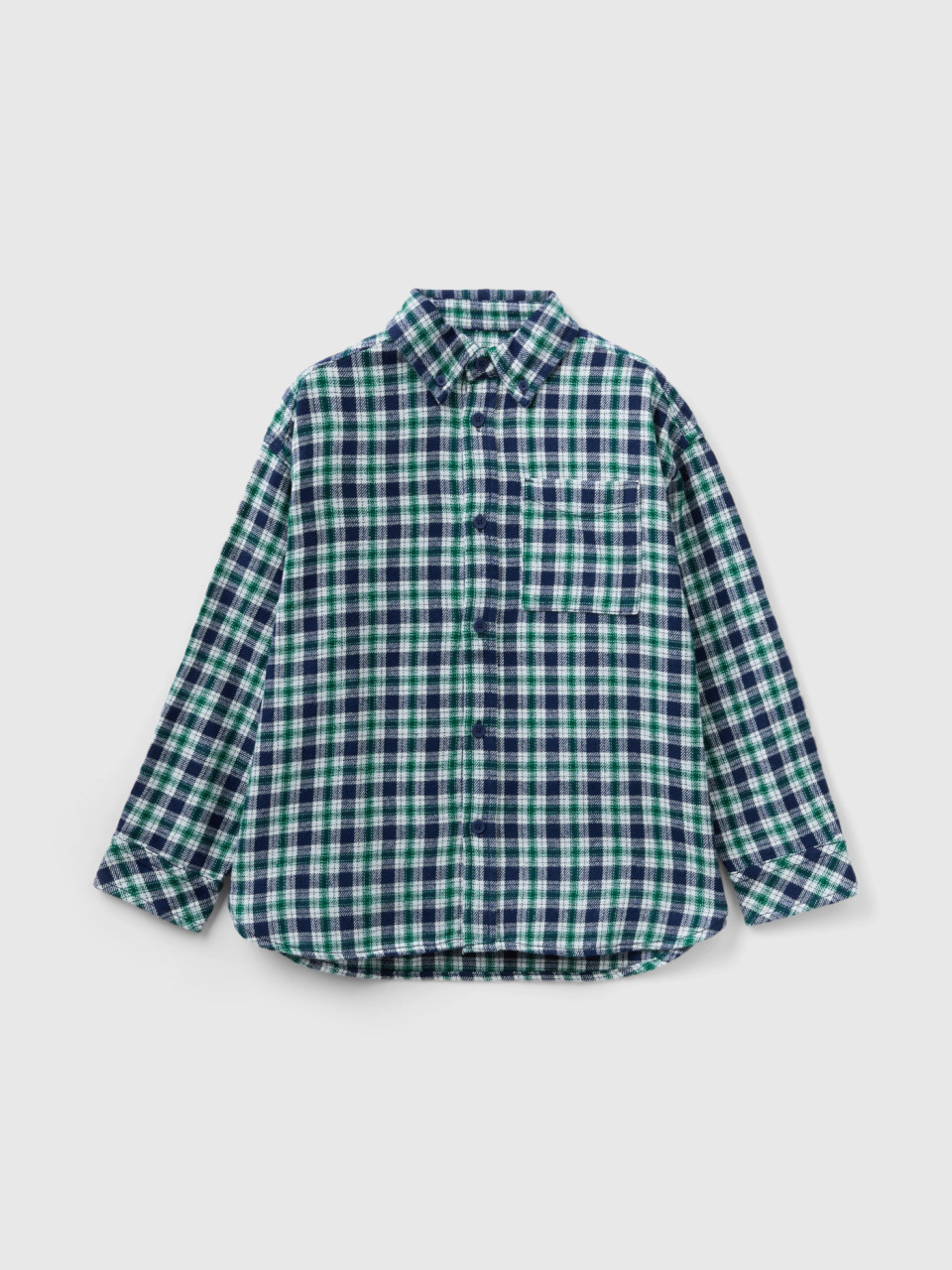 Benetton, Check Flannel Shirt, Multi-color, Kids