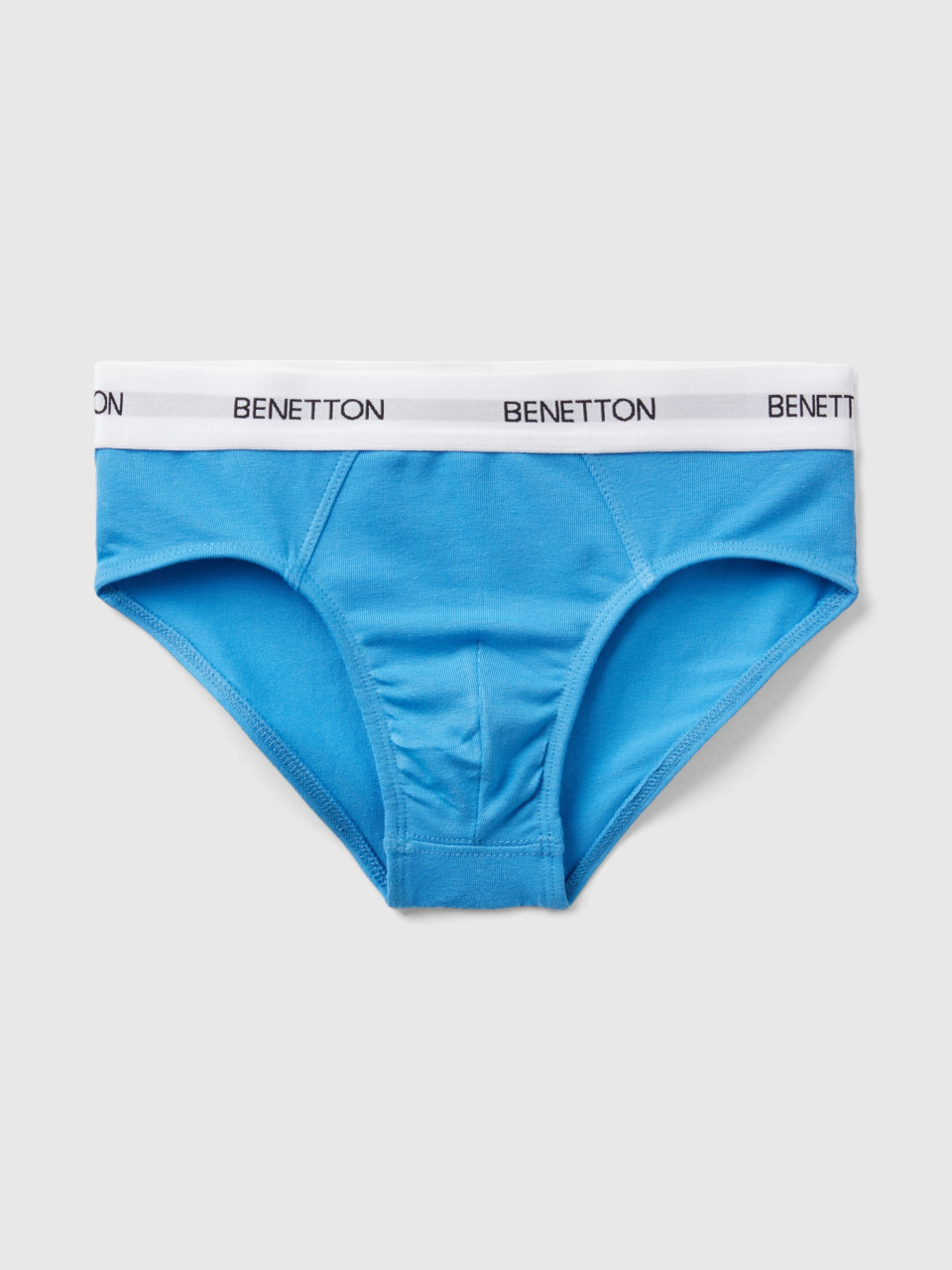 Benetton, Underwear In Stretch Organic Cotton, Bright Blue, Kids