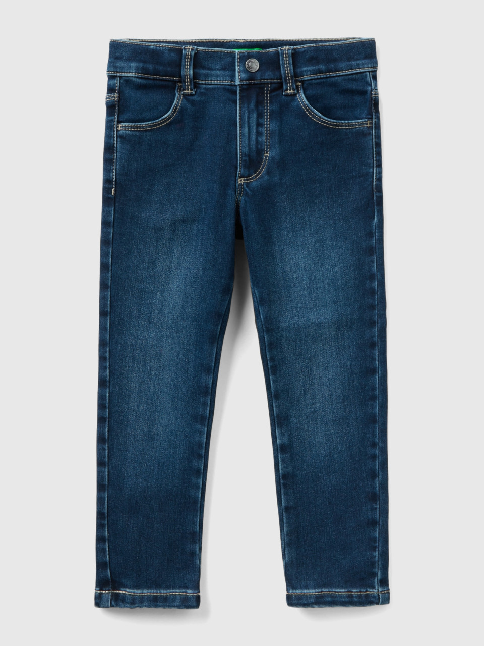 Benetton, Thermal Skinny Fit Jeans, Blue, Kids