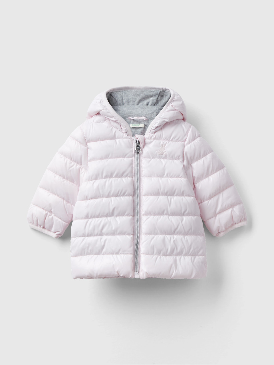 Benetton, Padded Jacket With Ear Flaps, Soft Pink, Kids