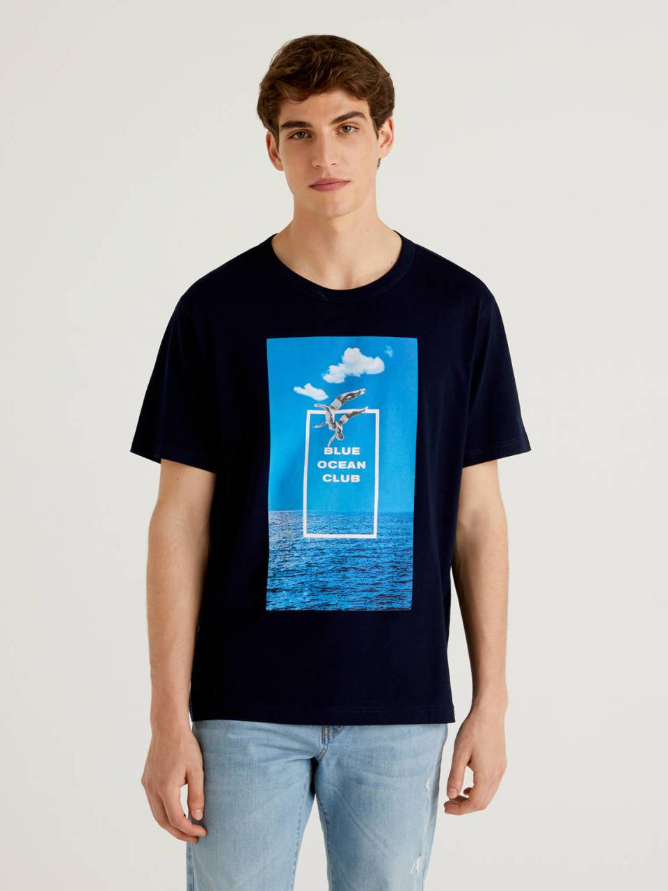 Benetton Organic cotton t-shirt with print. 1