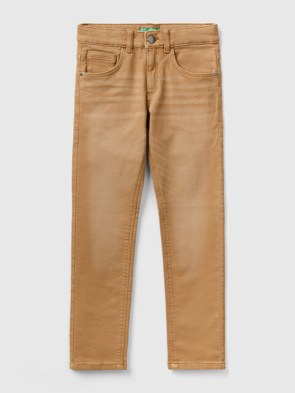 Benetton, Five-pocket-jeans, Beige, male