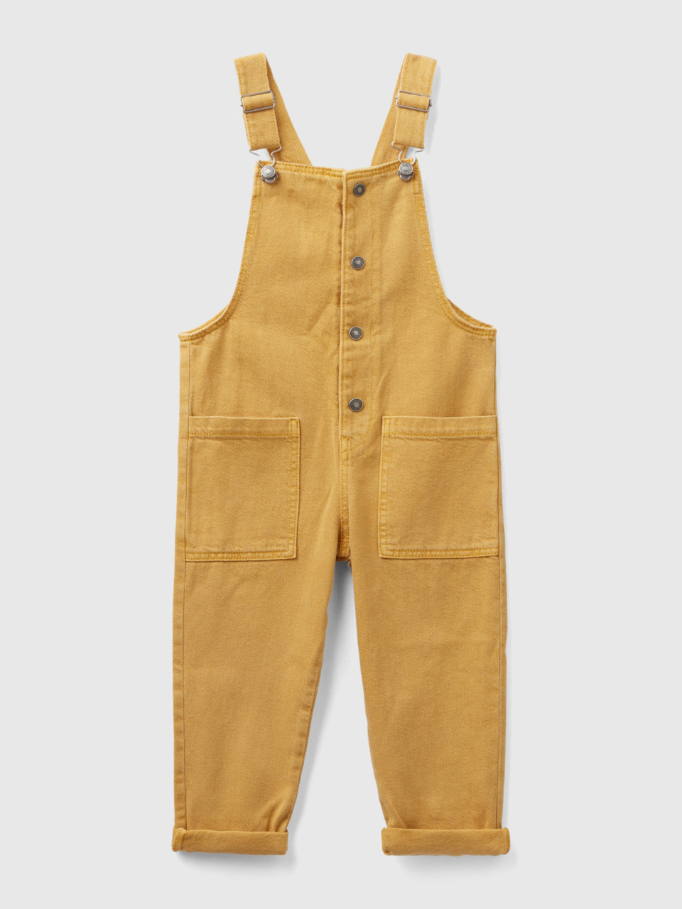 Benetton, Dungarees With Pockets And Buttons, Camel, Kids