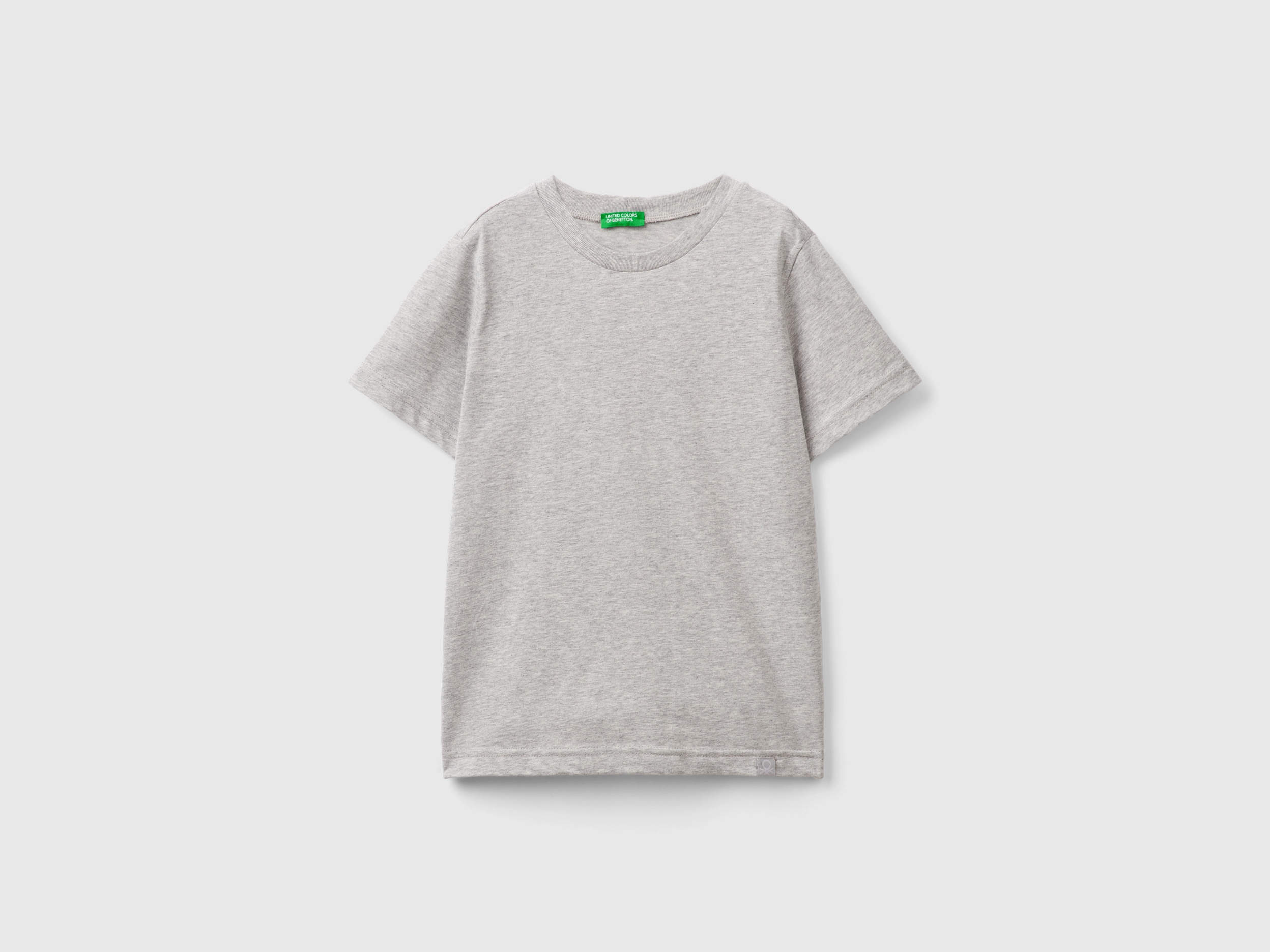 United Colors of Benetton Benetton, Μπλούζα Από Οργανικό Βαμβακερό, size L, Ανοιχτο Γκρι, Παιδικά