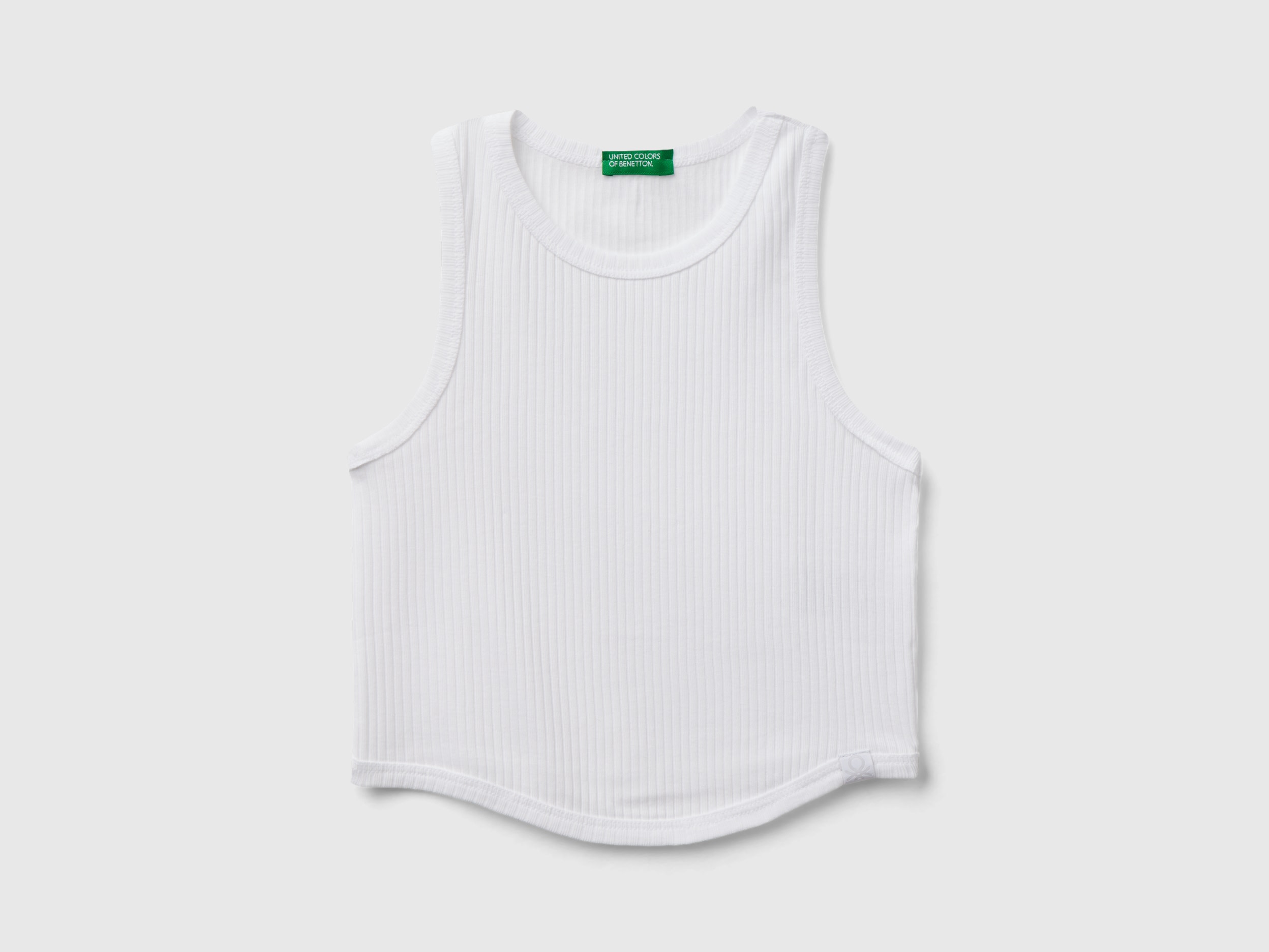 Benetton, Canotta A Costine, Bianco, Bambini