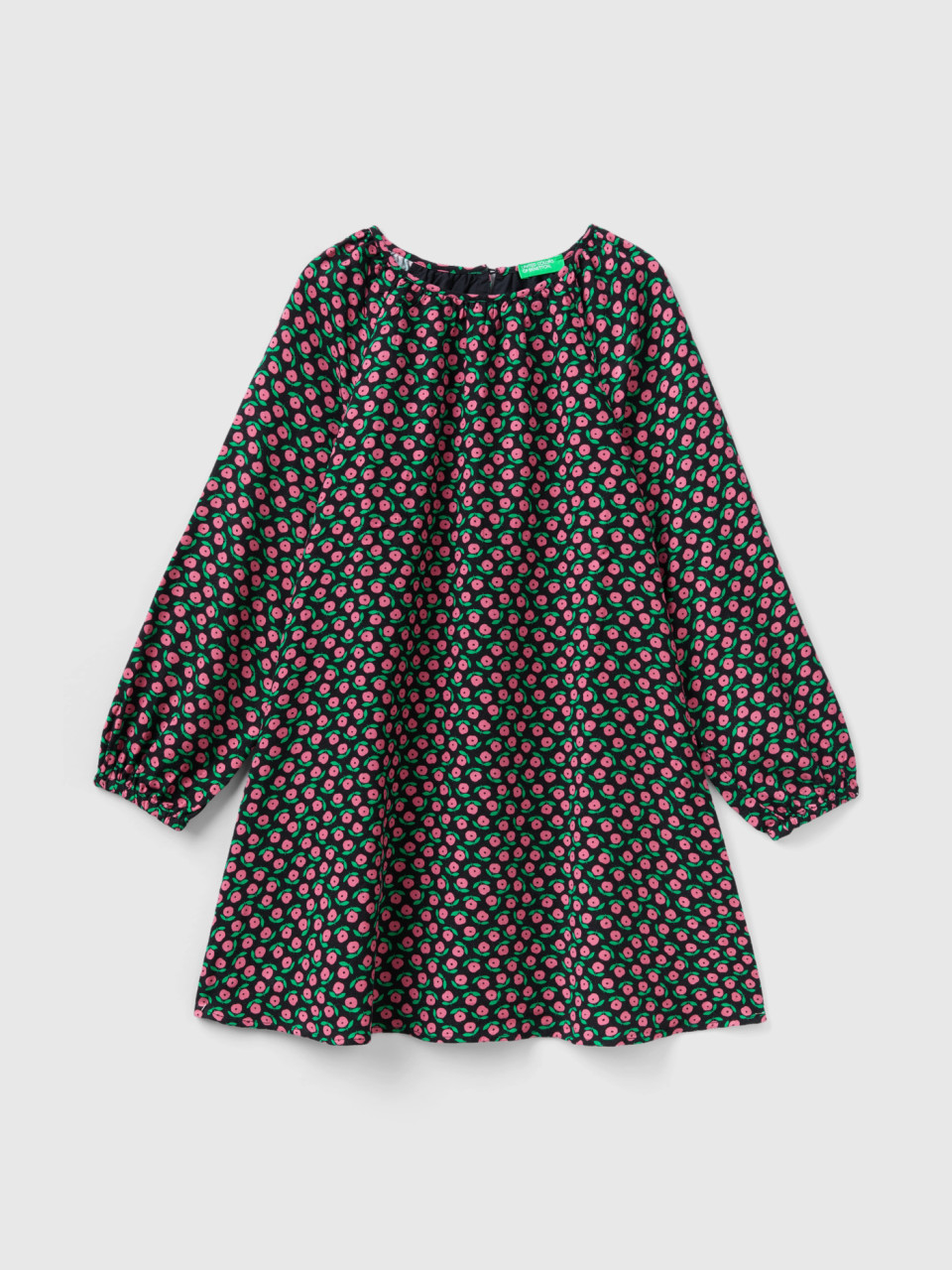 Benetton, Dress With Floral Print, Multi-color, Kids