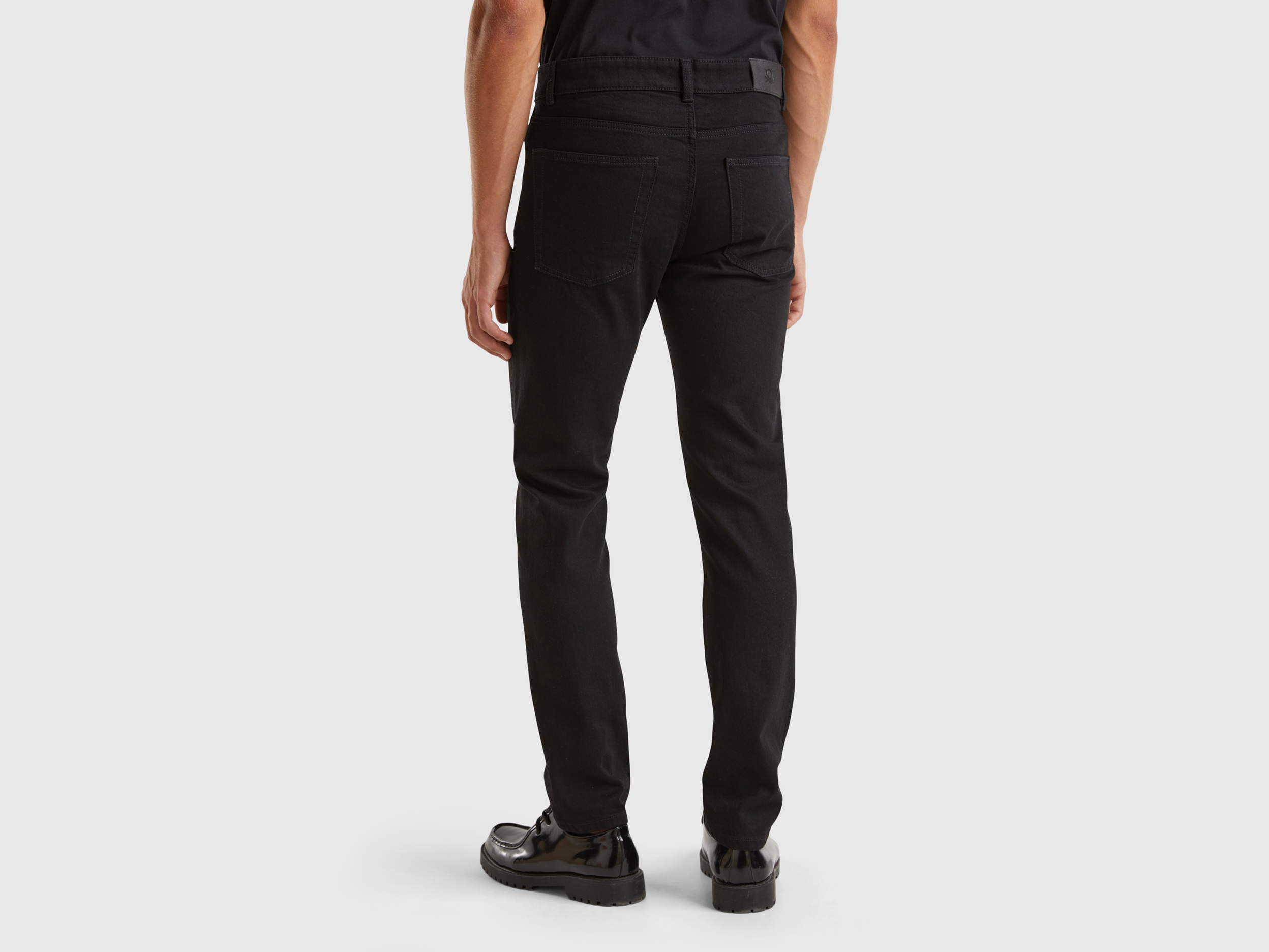 Benetton, Παντελόνι Slim Fit Με Πέντε Τσέπες, size 28, Μαυρο, Ανδρικά φωτογραφία