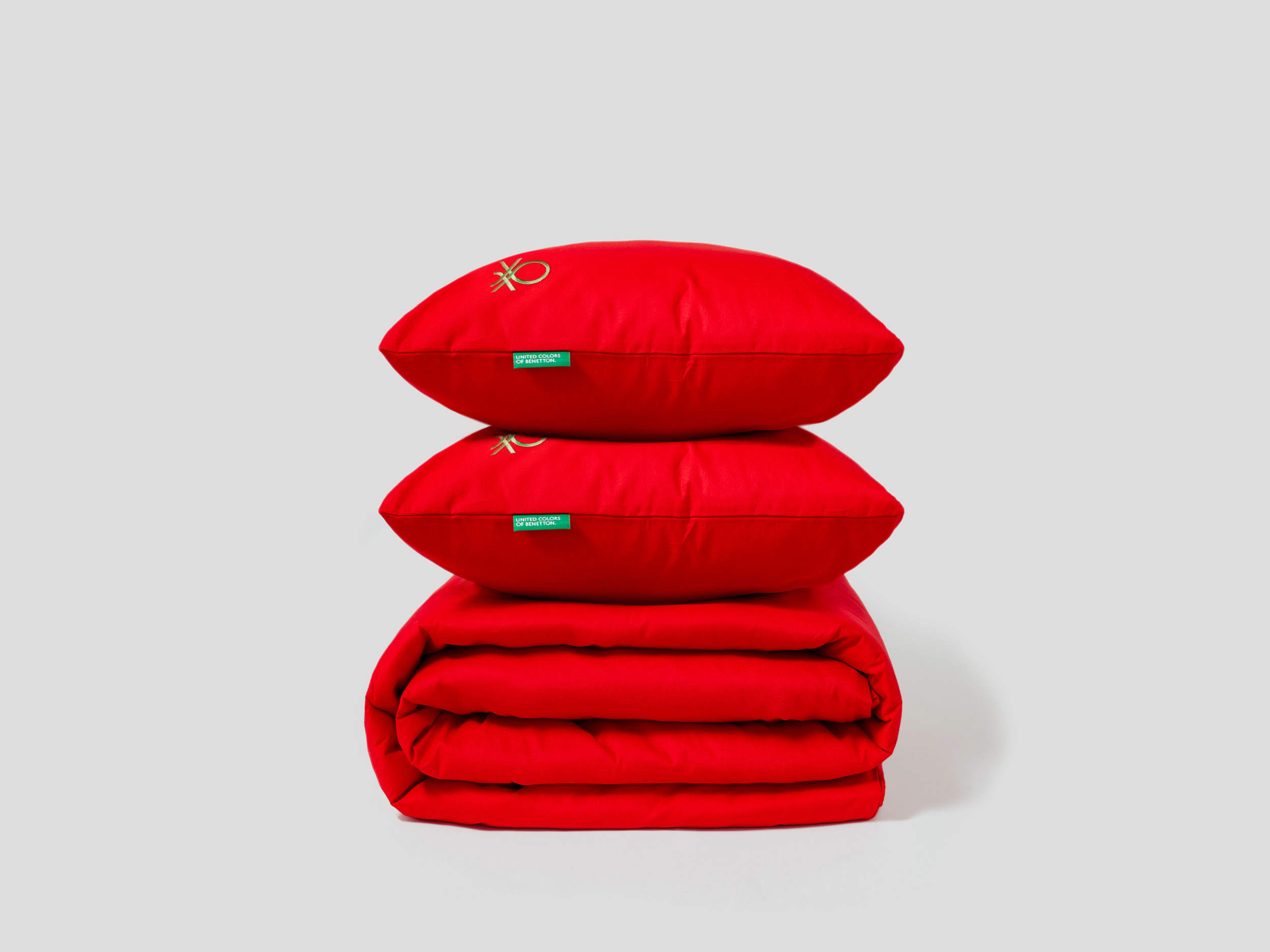 Benetton, Duvet Cover 210x230 Cm And Two Pillowcases, size OS, Red, Benetton Home