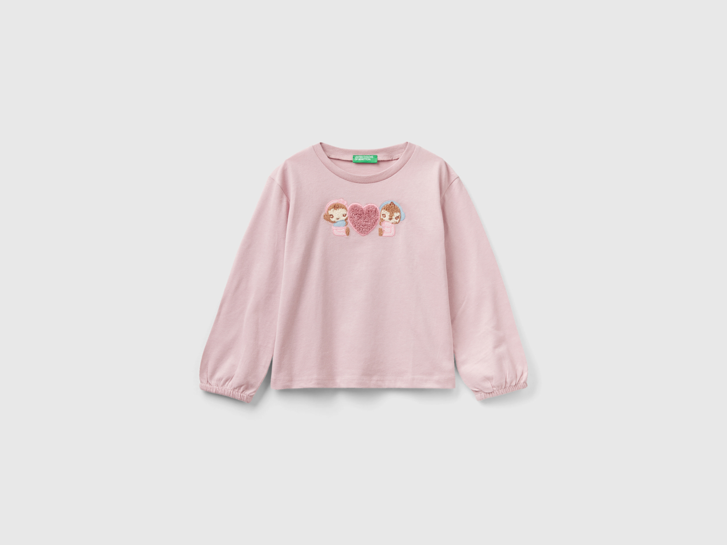 Benetton, T-shirt In Warm Cotton, size 2-3, Pink, Kids