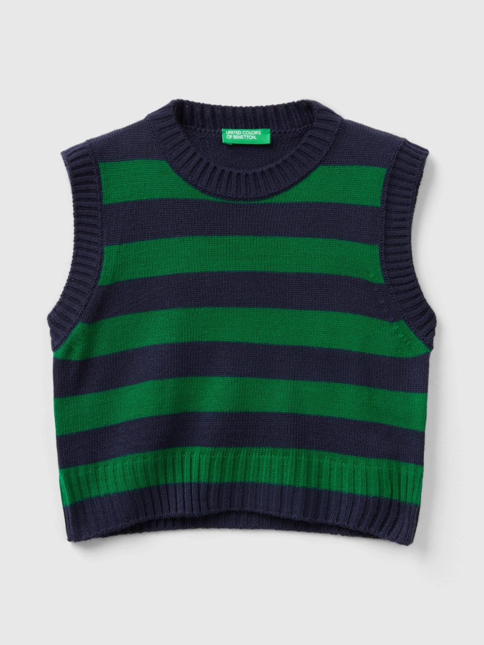 Benetton, Two-tone Striped Vest, Multi-color, Kids