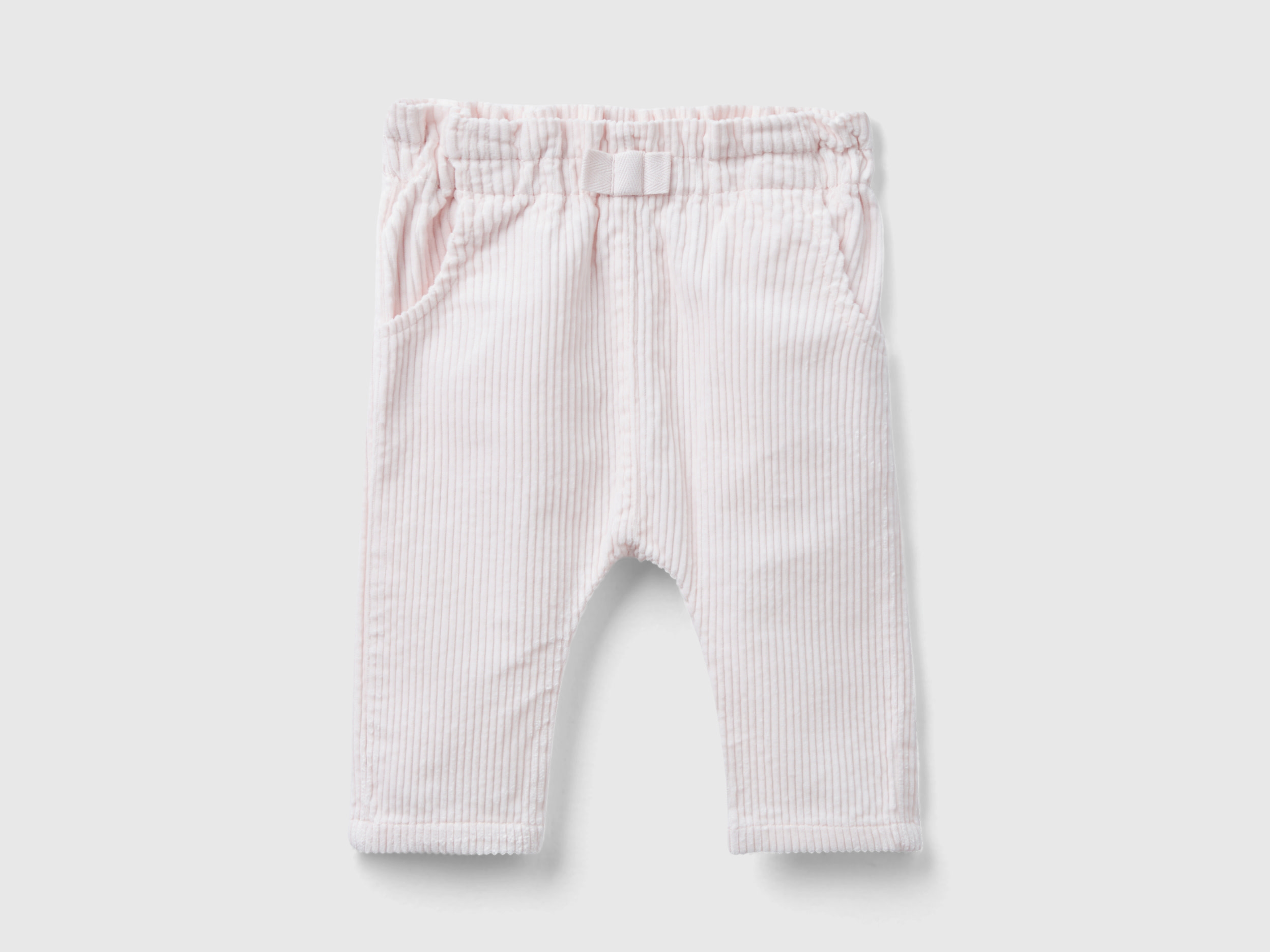 Benetton, Paperbag Corduroy Trousers, size 6-9, Soft Pink, Kids