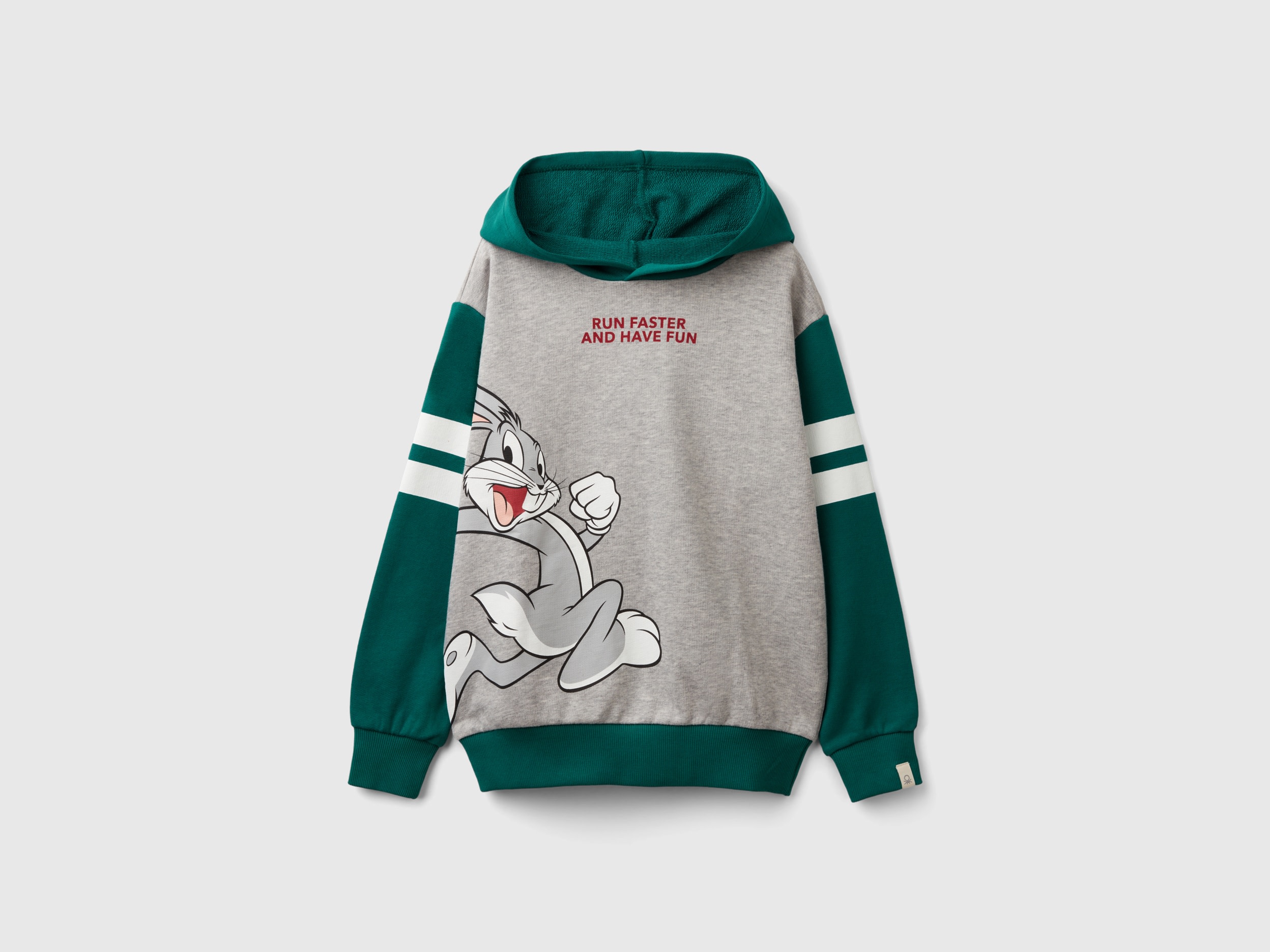Benetton, Felpa Color Block ©looney Tunes, Grigio Chiaro, Bambini