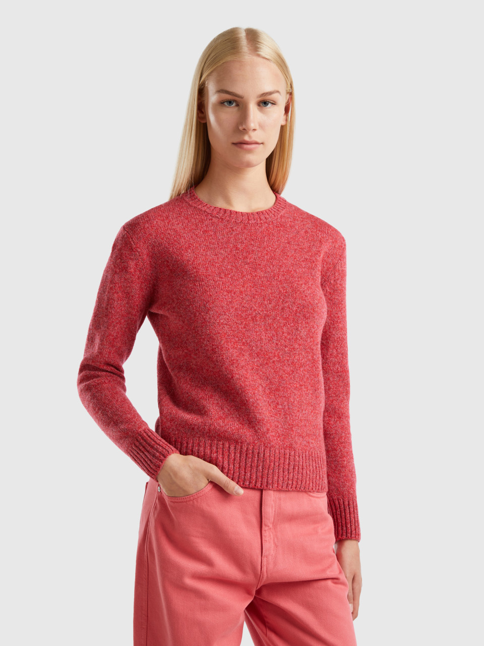 Benetton, Sweater In Pure Shetland Wool, , Women